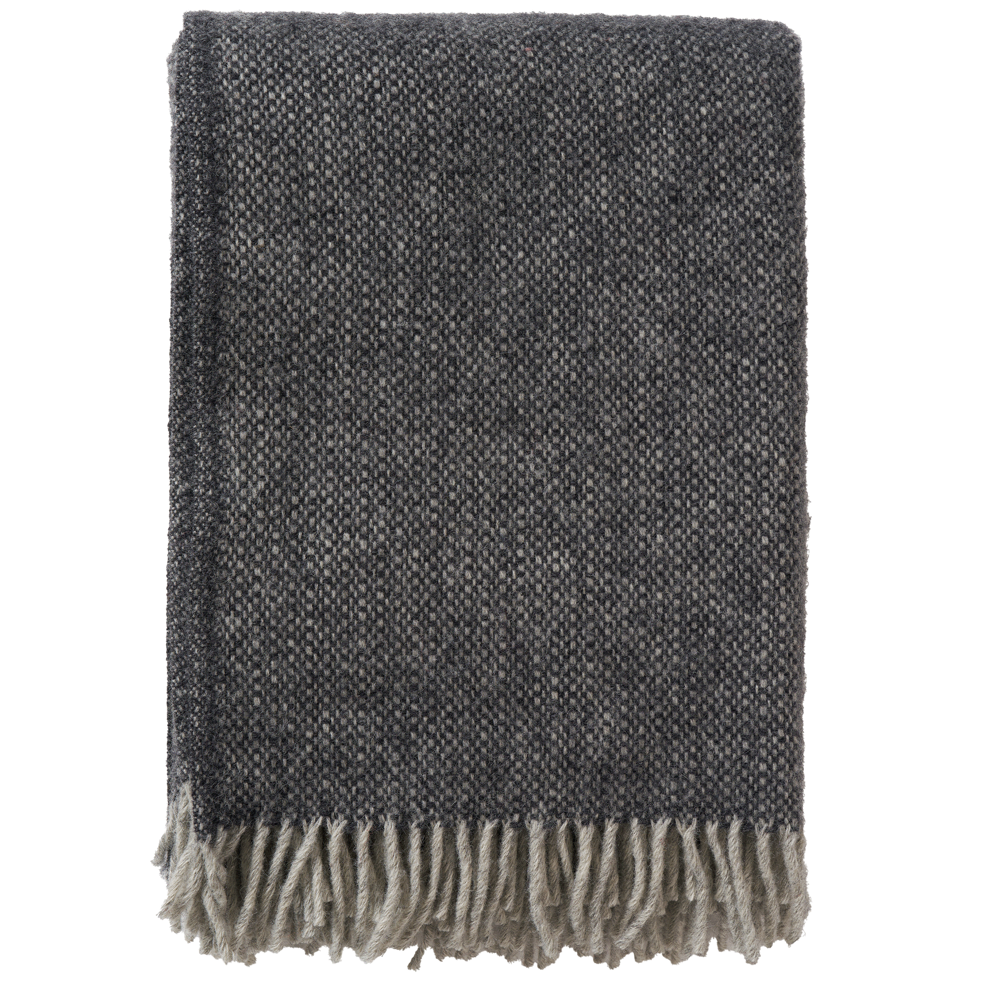 Vide Charcoal 130x200cm Brushed Swedish Lambswool Throw