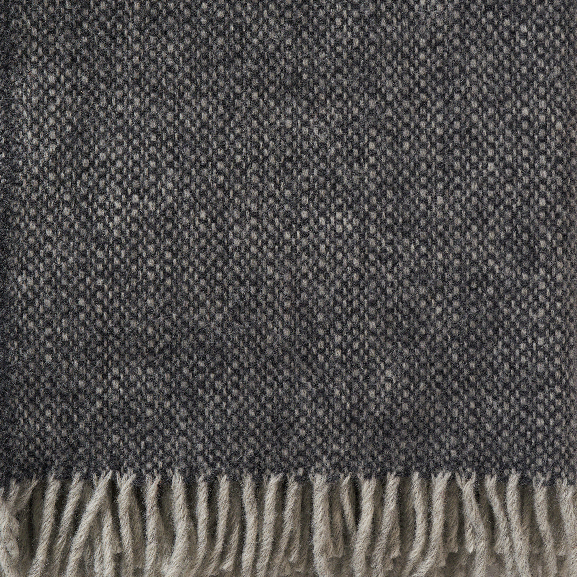 Vide Charcoal 130x200cm Brushed Swedish Lambswool Throw