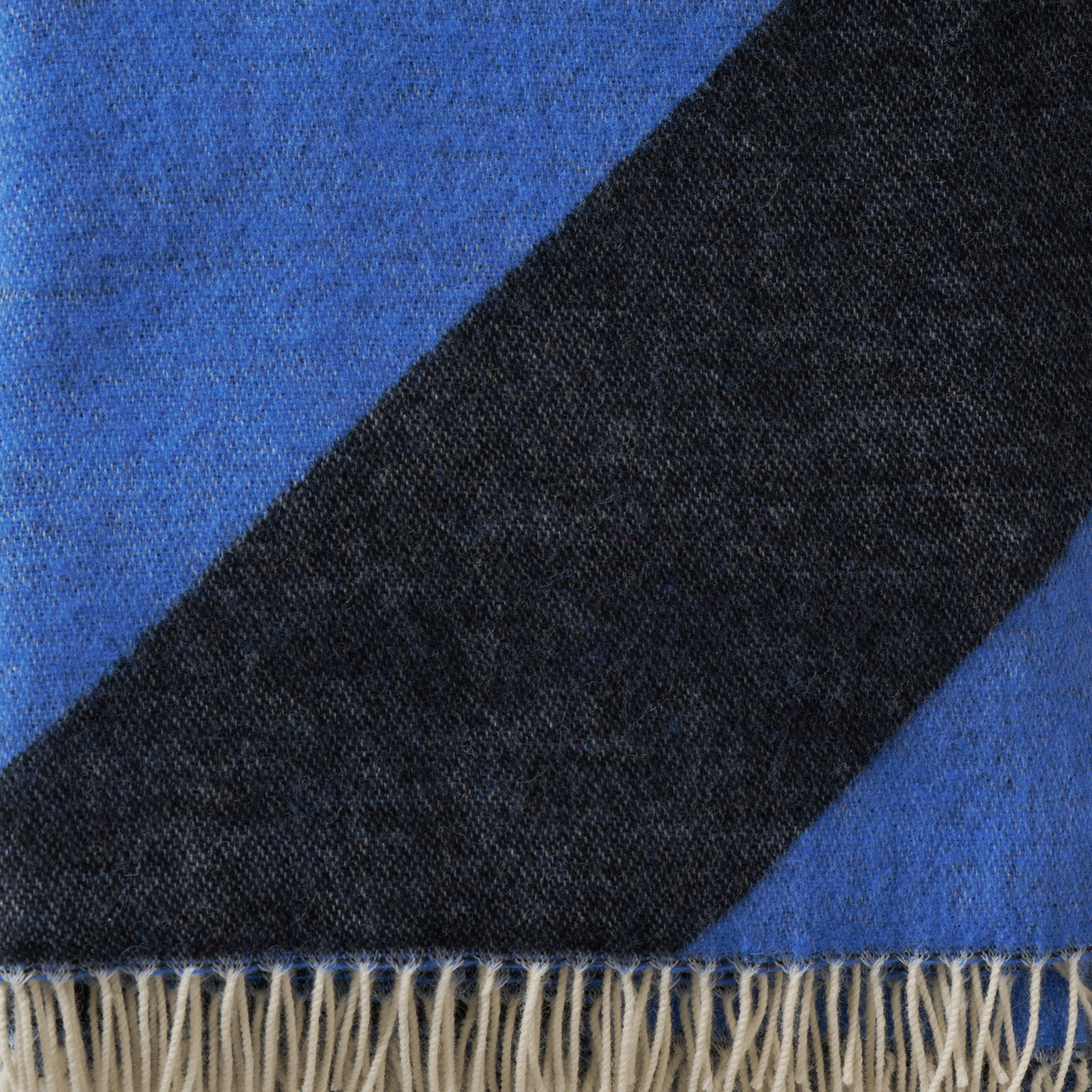 Angle Blue 130x200cm Recycled Merino Wool Throw