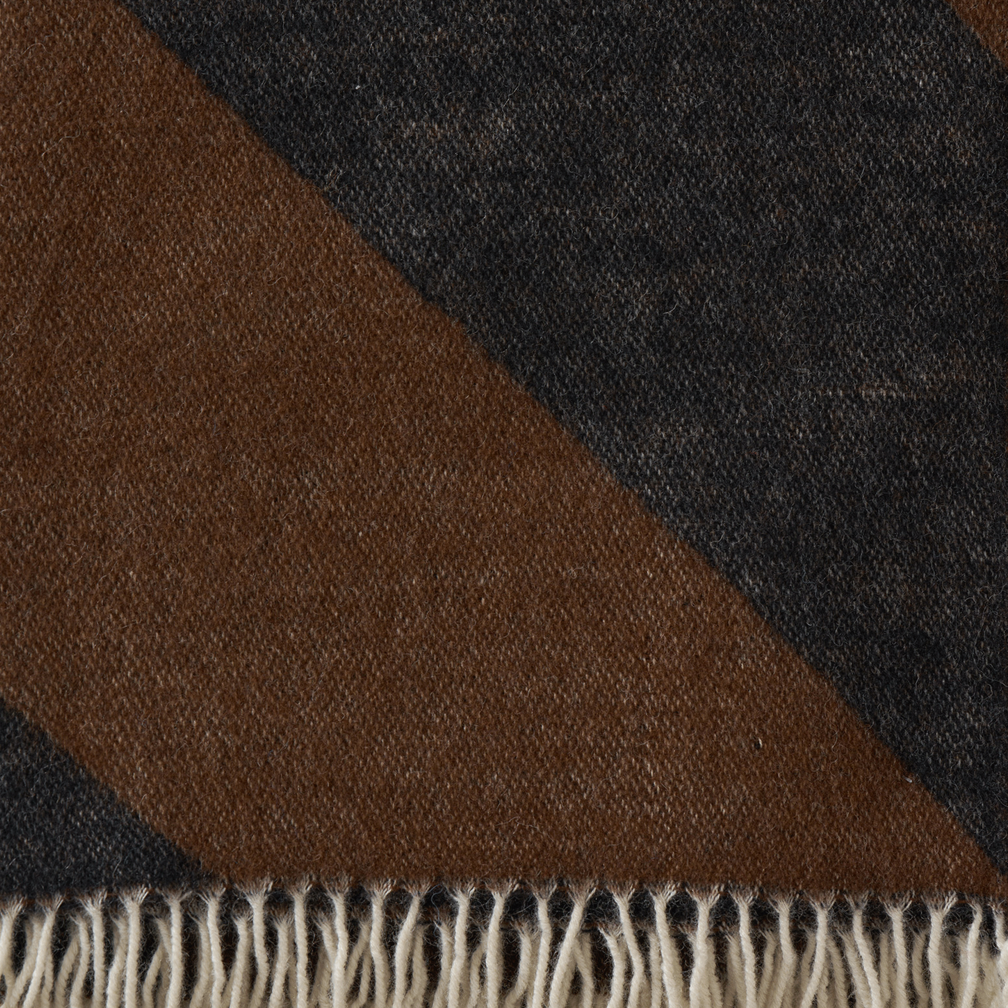 Angle Cocoa 130x200cm Recycled Merino Wool Throw