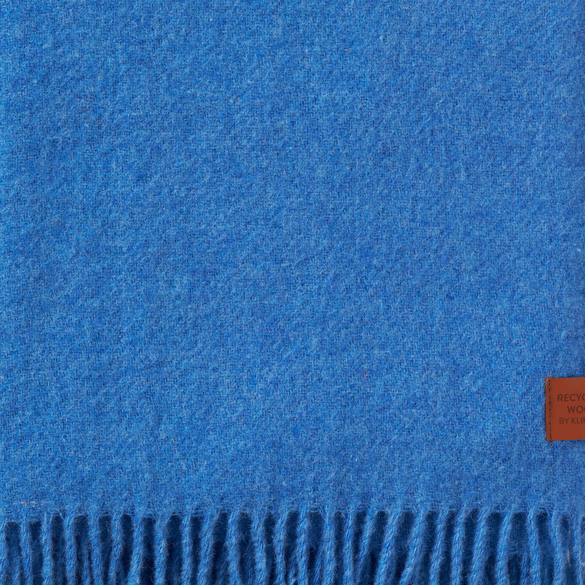 True Blue 130x180cm New and Recycled Lambs Wool Throw