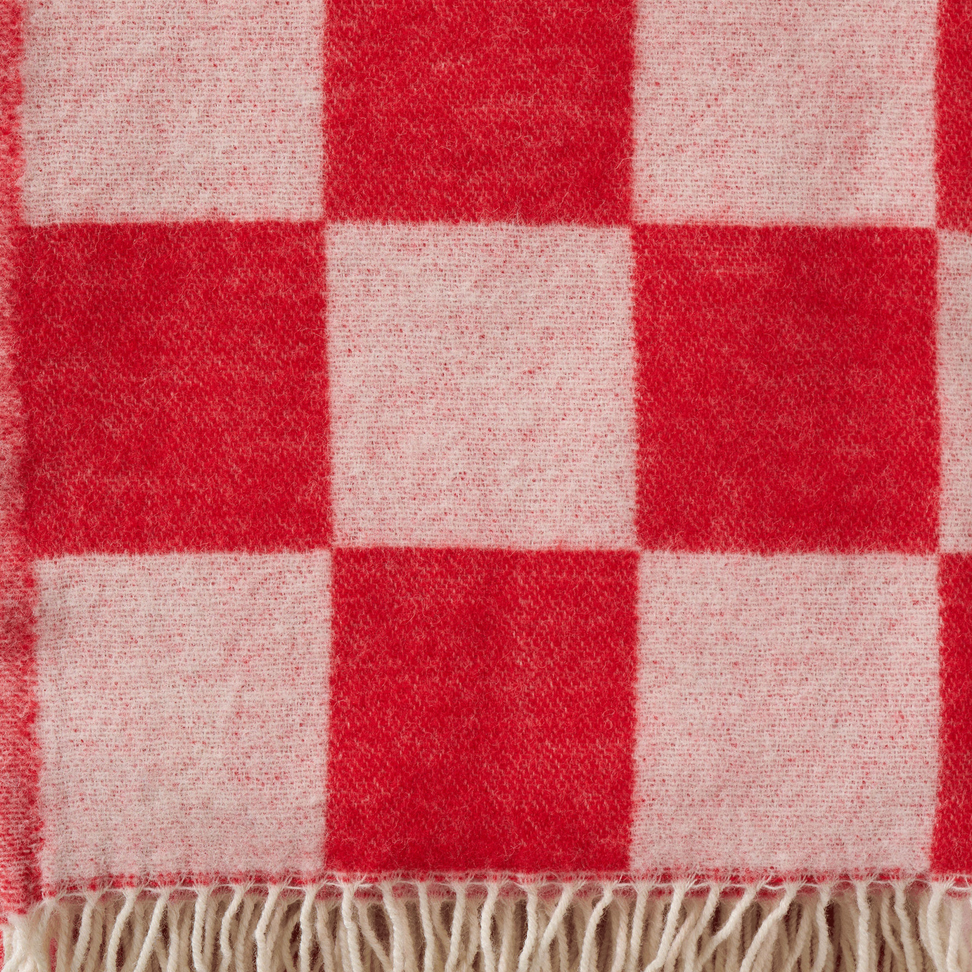 Tile Red 130x200cm Recycled Merino & New Merino Wool Throw