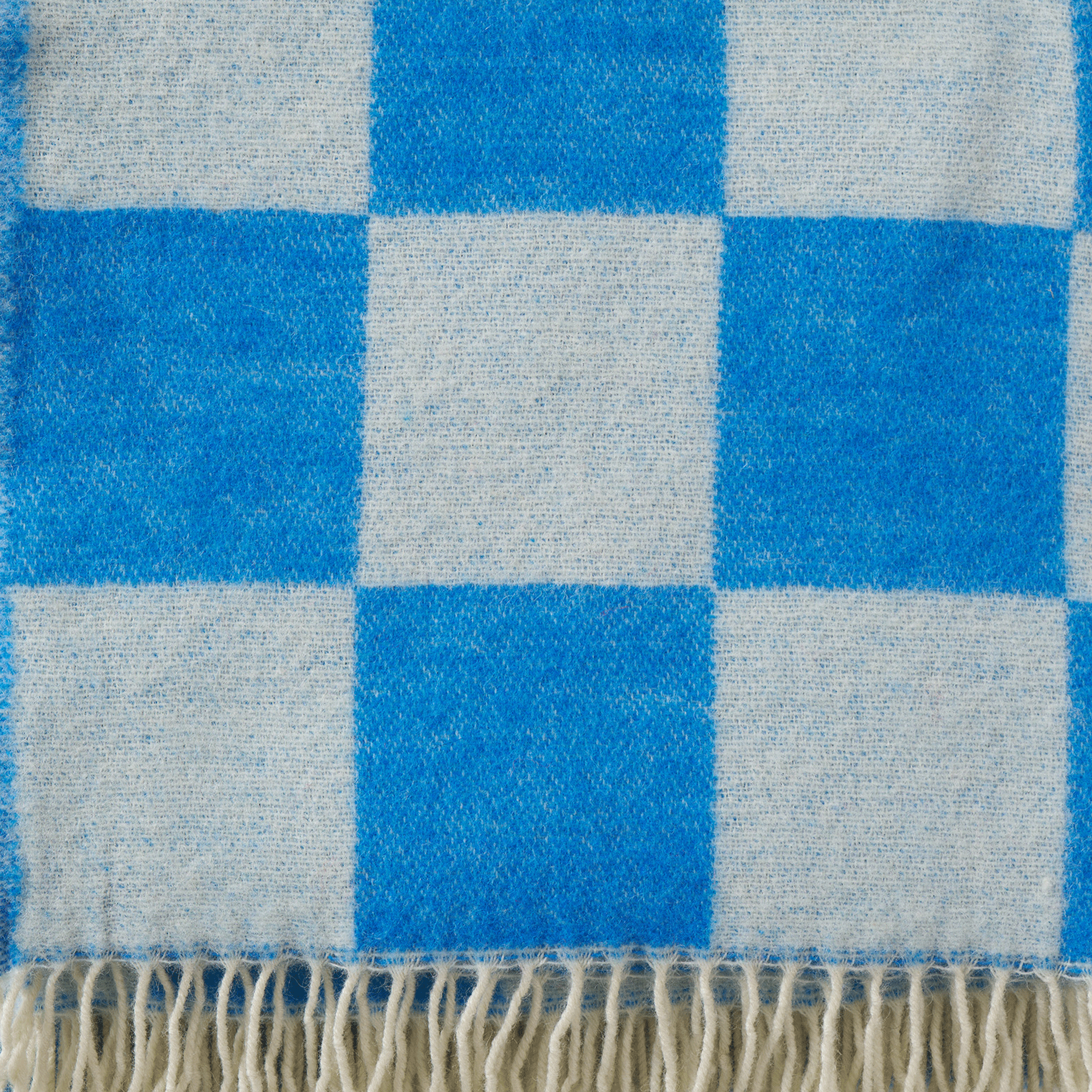 Tile Blue 130x200cm Recycled Merino & New Merino Wool Throw