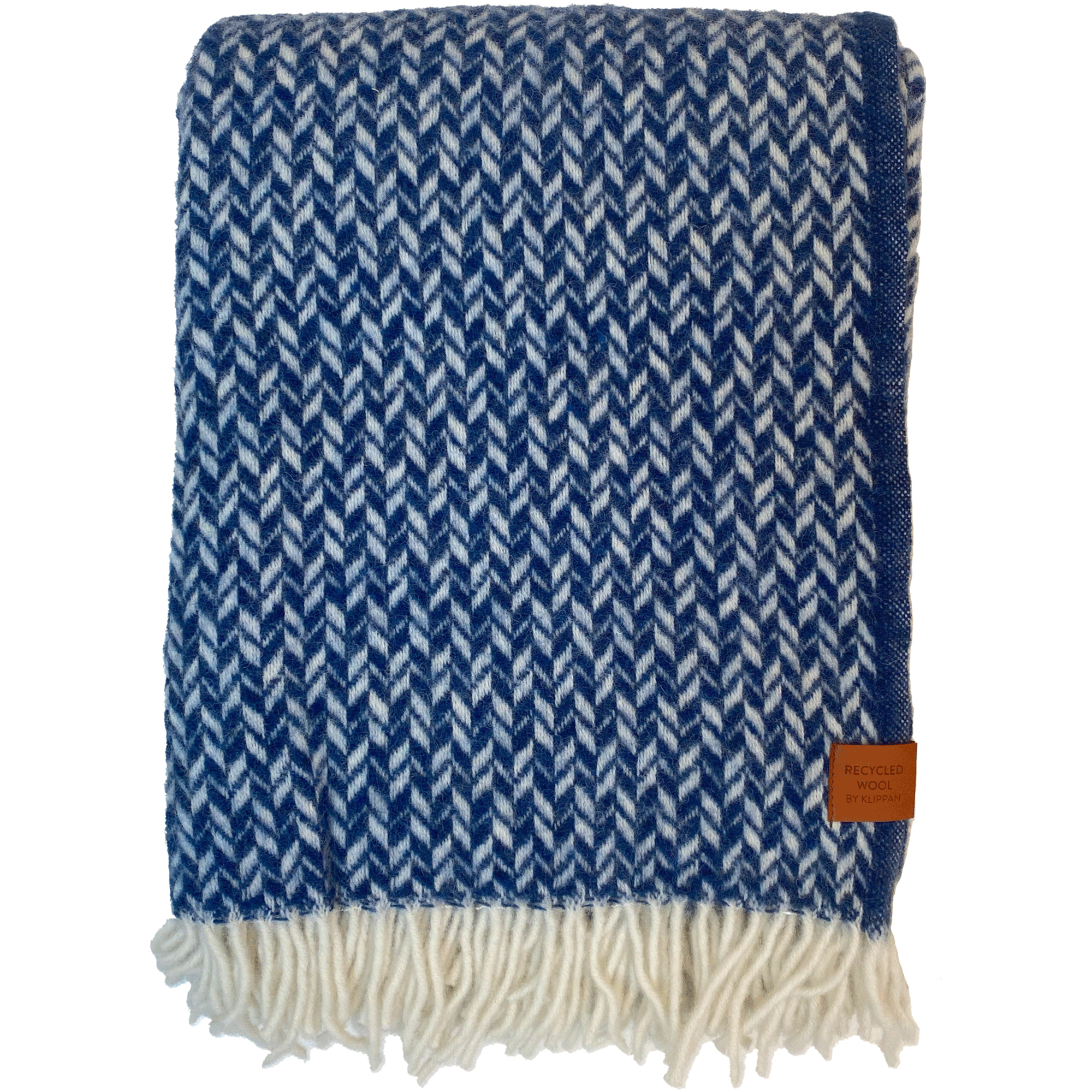 Lovik Deep Blue 130x200cm Recycled Wool Throw