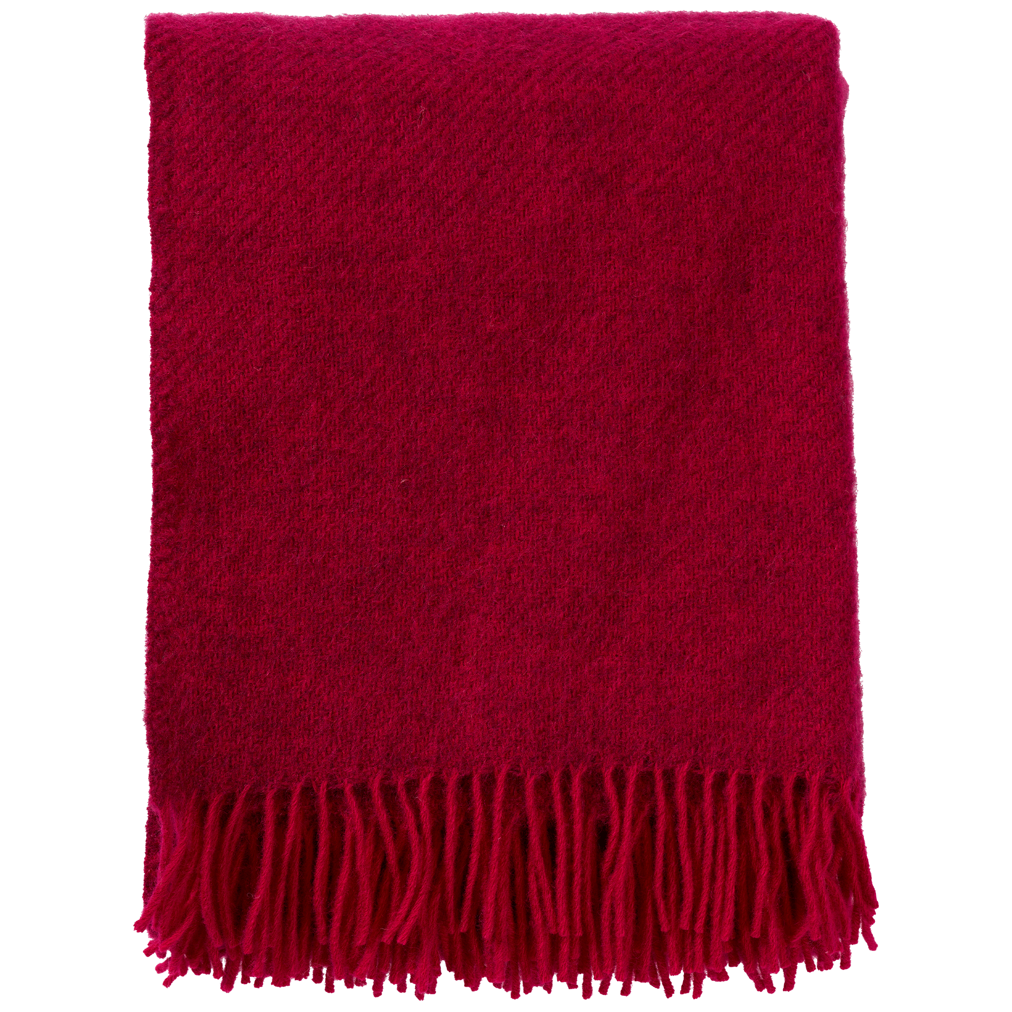 Gotland Cerise 130x200cm Brushed Wool Throw