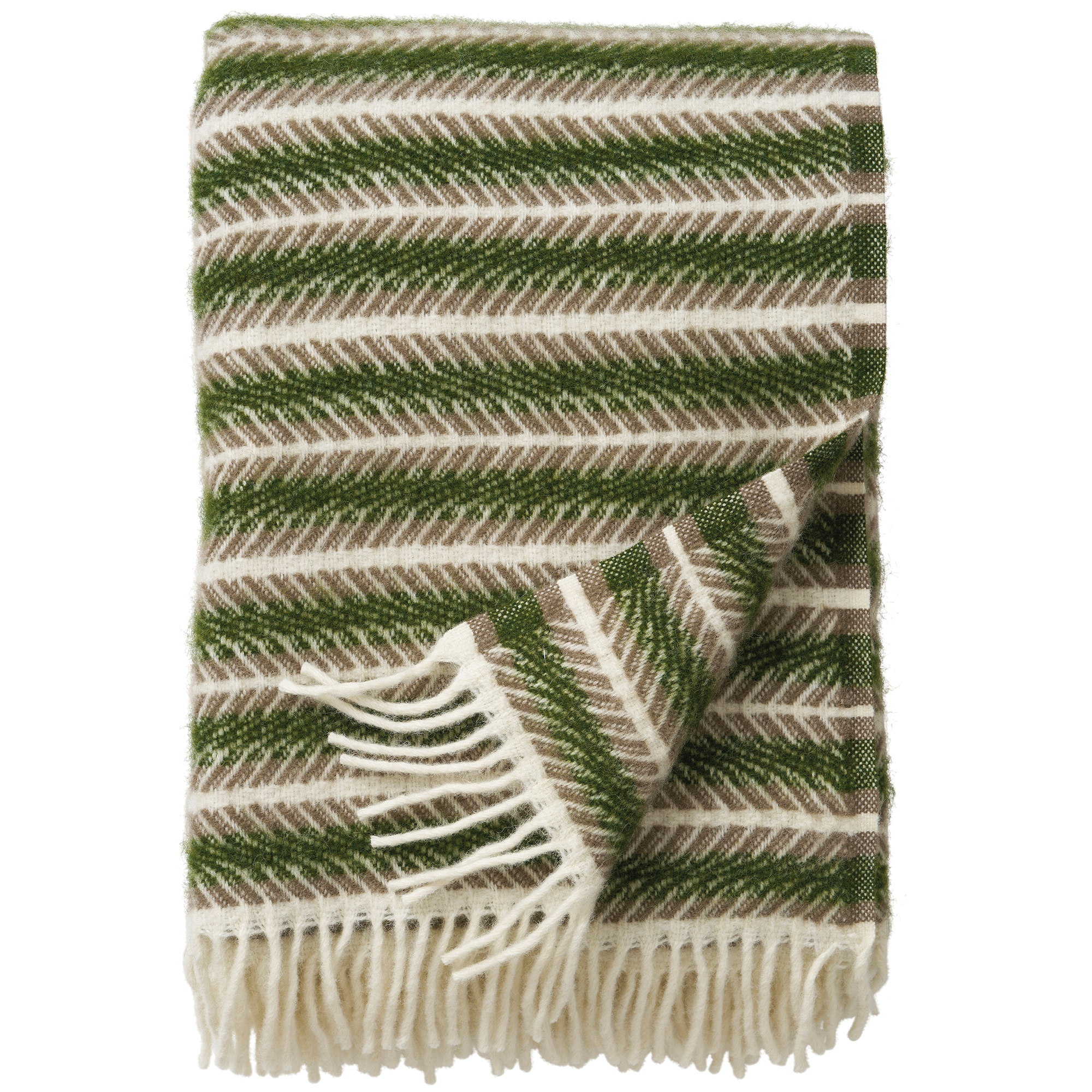 Oscar Green 130x200cm Lambswool Throw