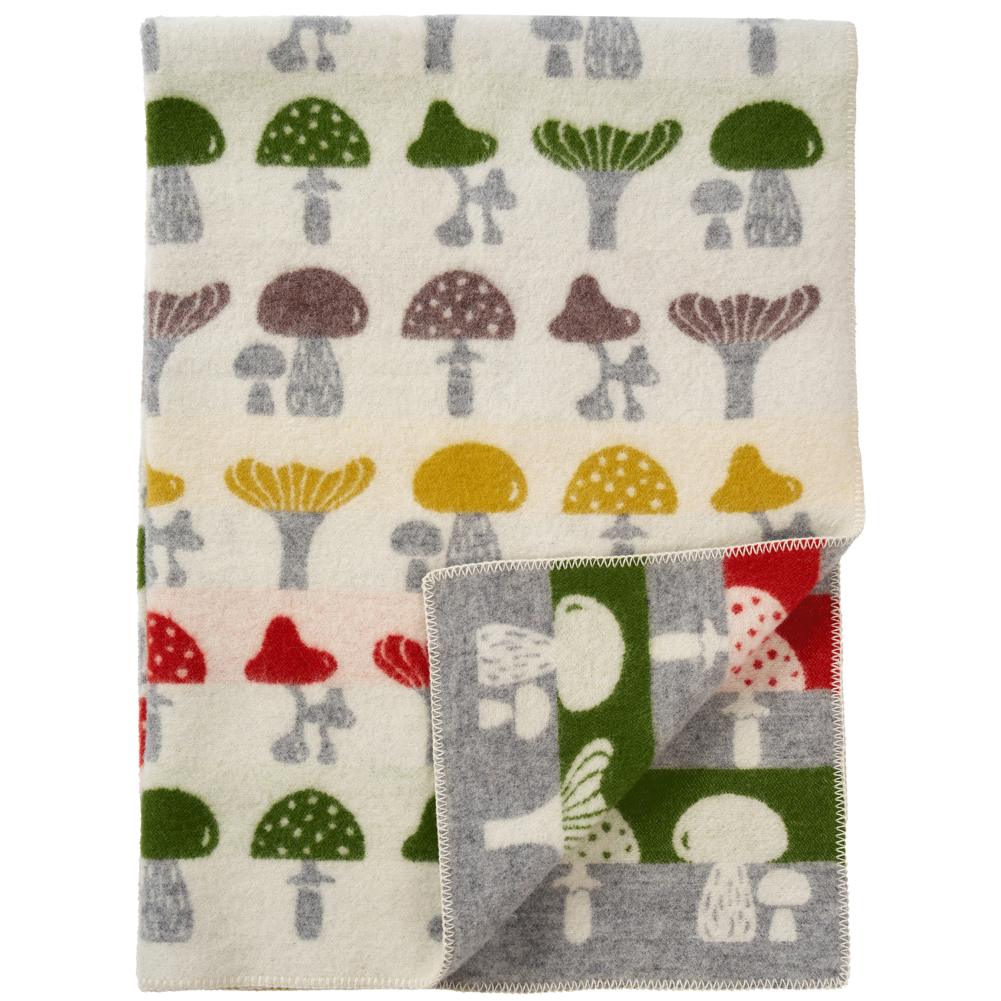 Mushroom 130x180cm Woven Eco Lambswool Blanket