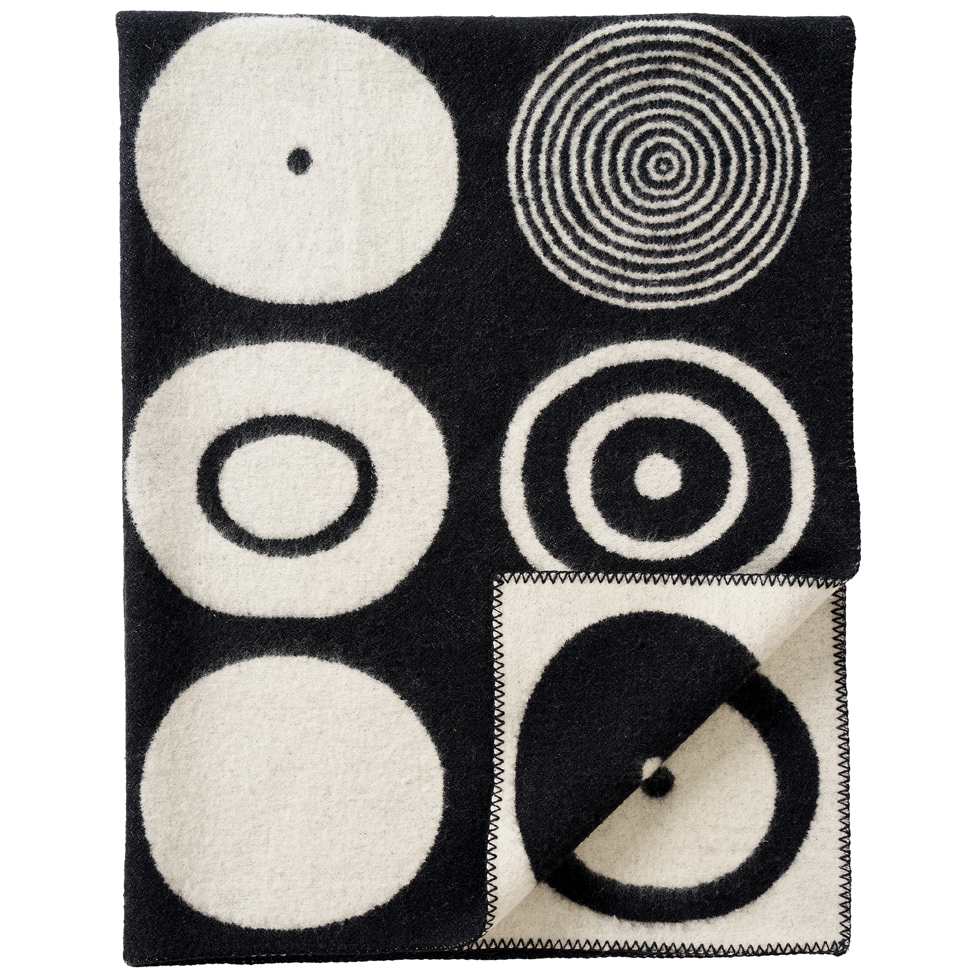 Candy Black 130x180cm Woven Eco Lambswool Blanket