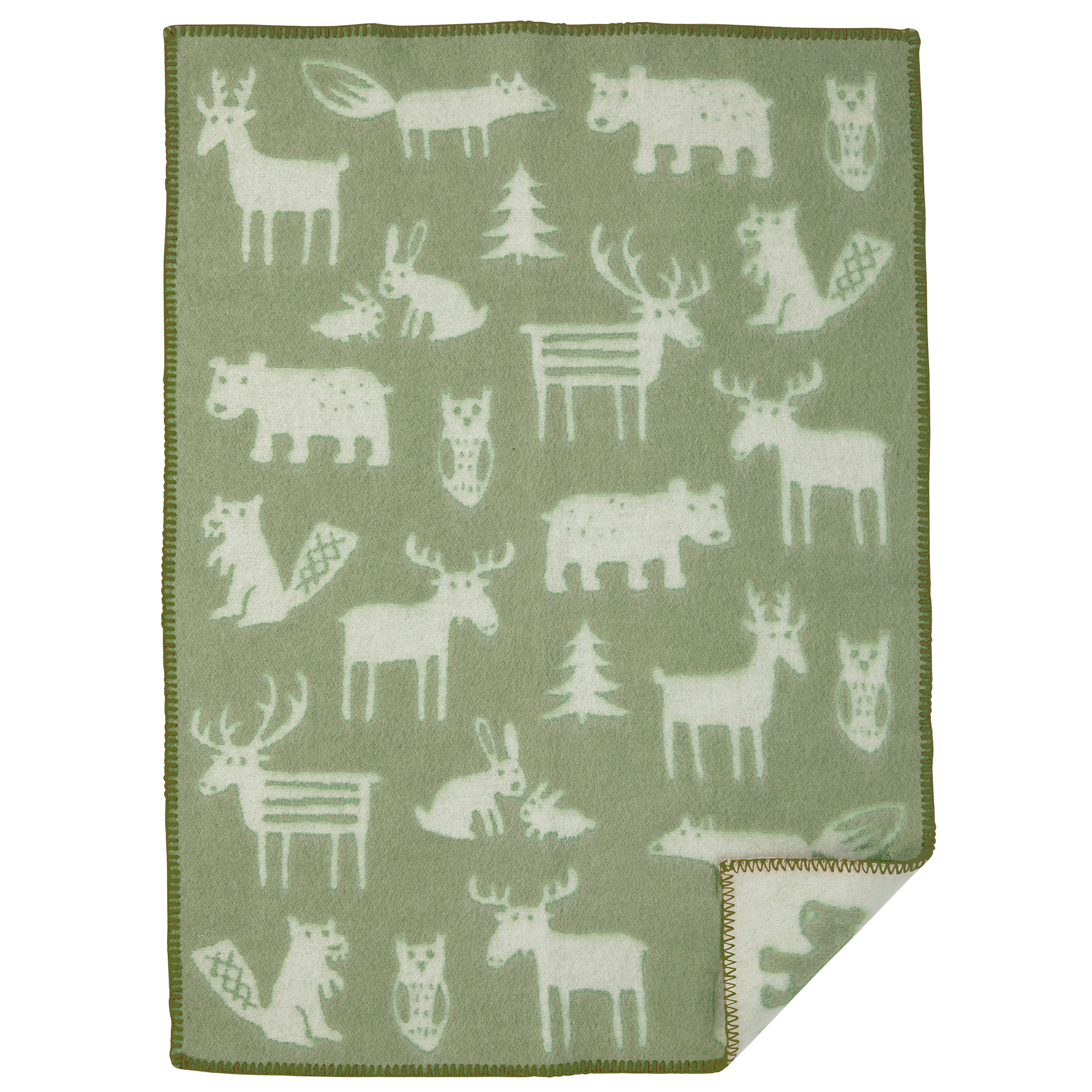 Forest Lime Blossom 65x90cm Eco Lambswool Blanket