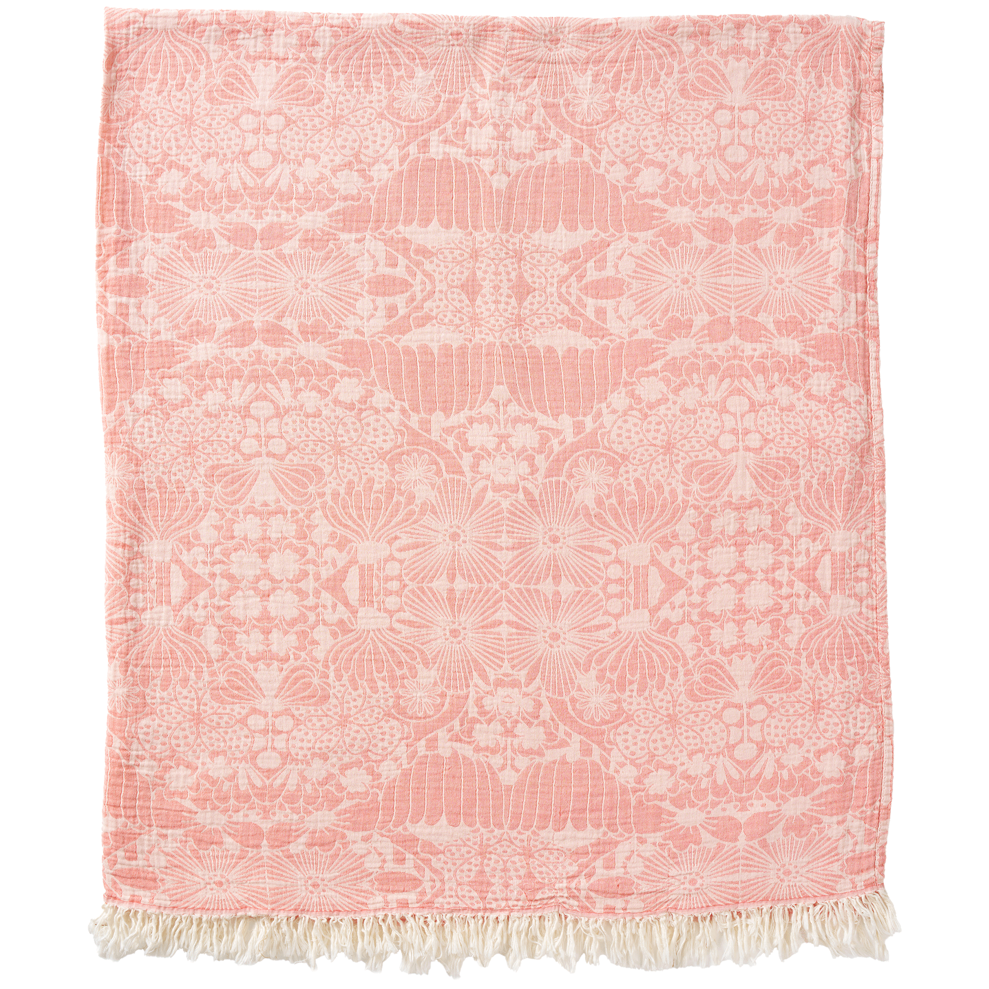 Clover Peach 140x200cm Cotton Blanket