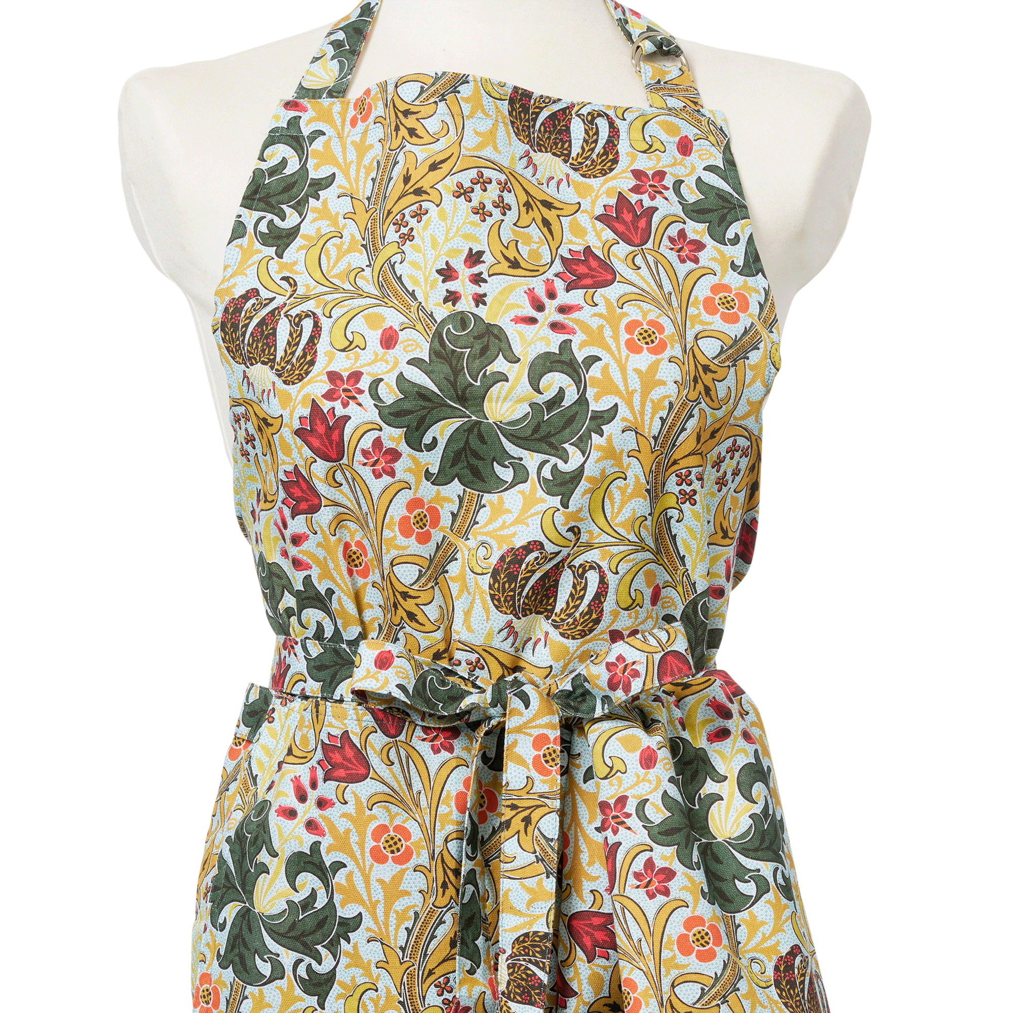 Golden Lily Green Apron