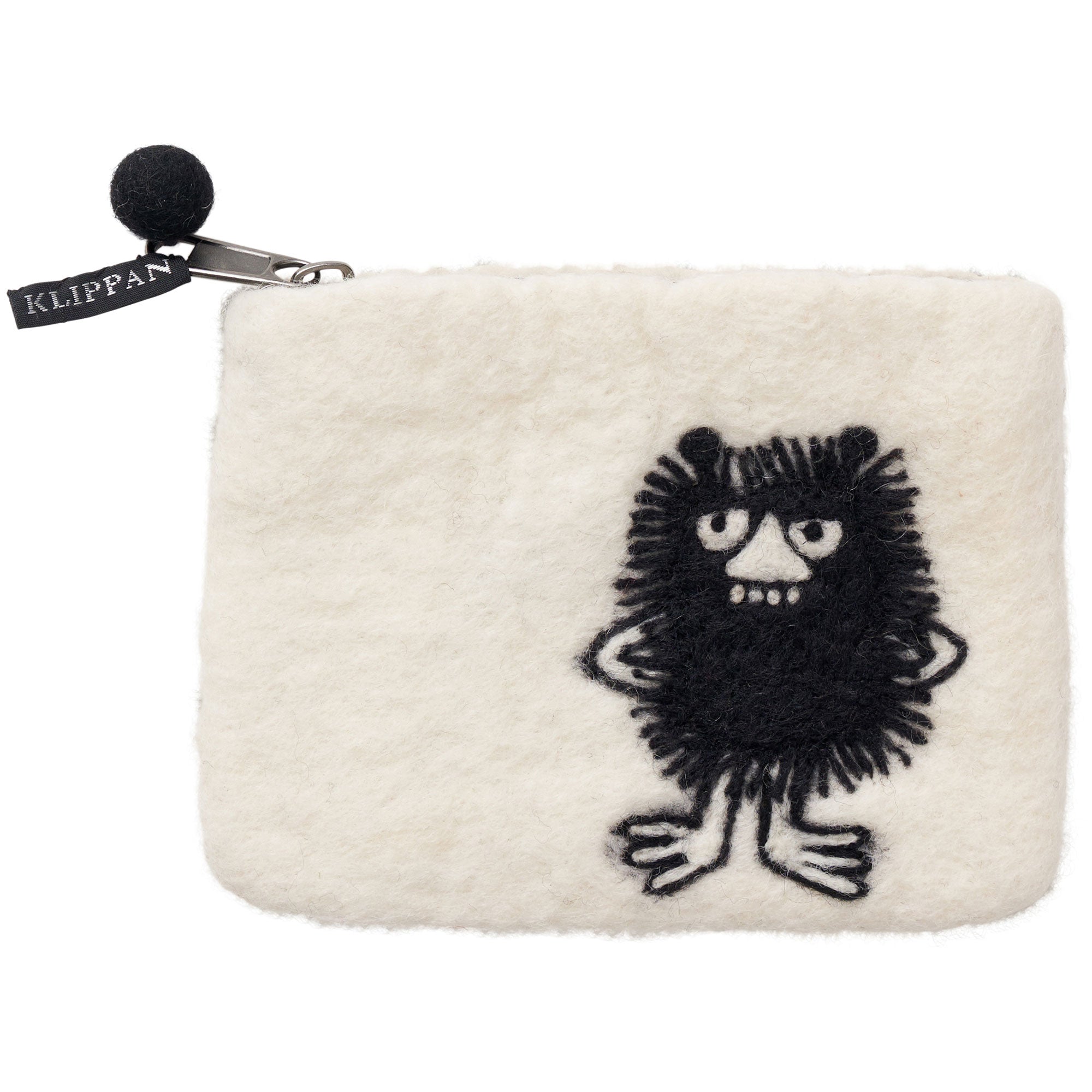 Felt Purse Stinky Black & White