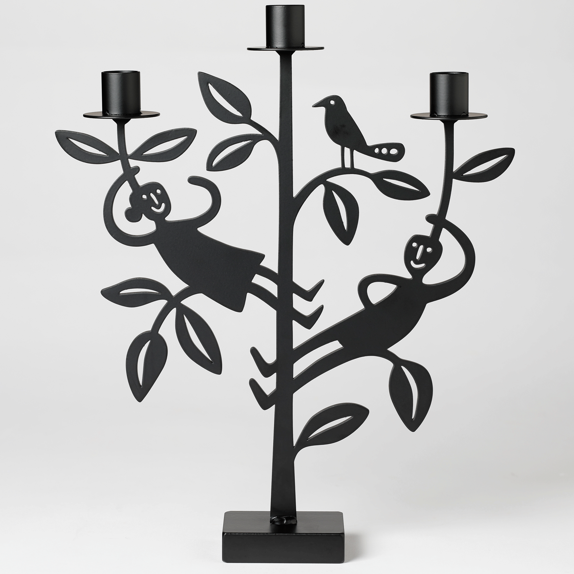 Climbing Trees Black Candle Holder