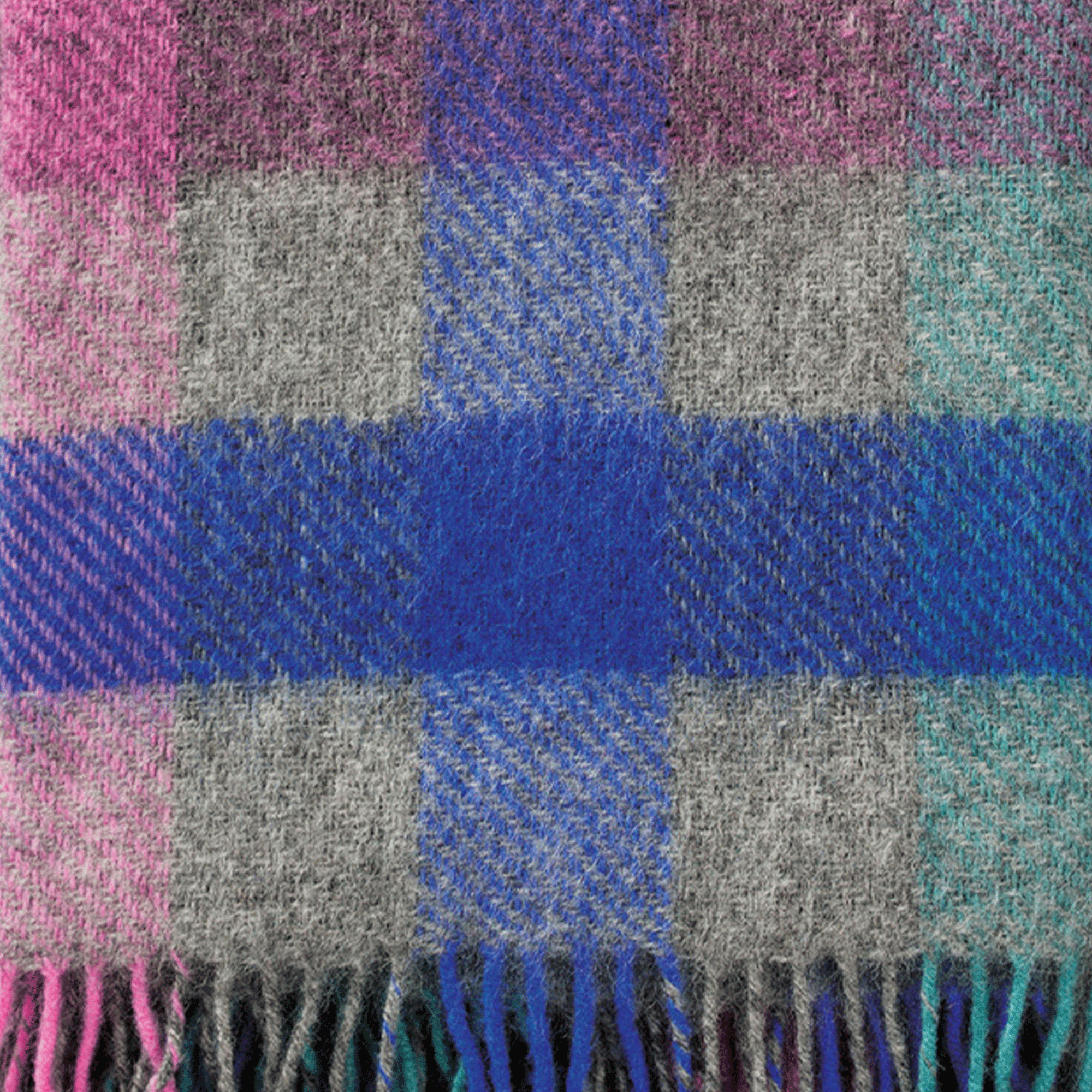 Gotland Multi Pastel 130x200cm Brushed Wool Throw