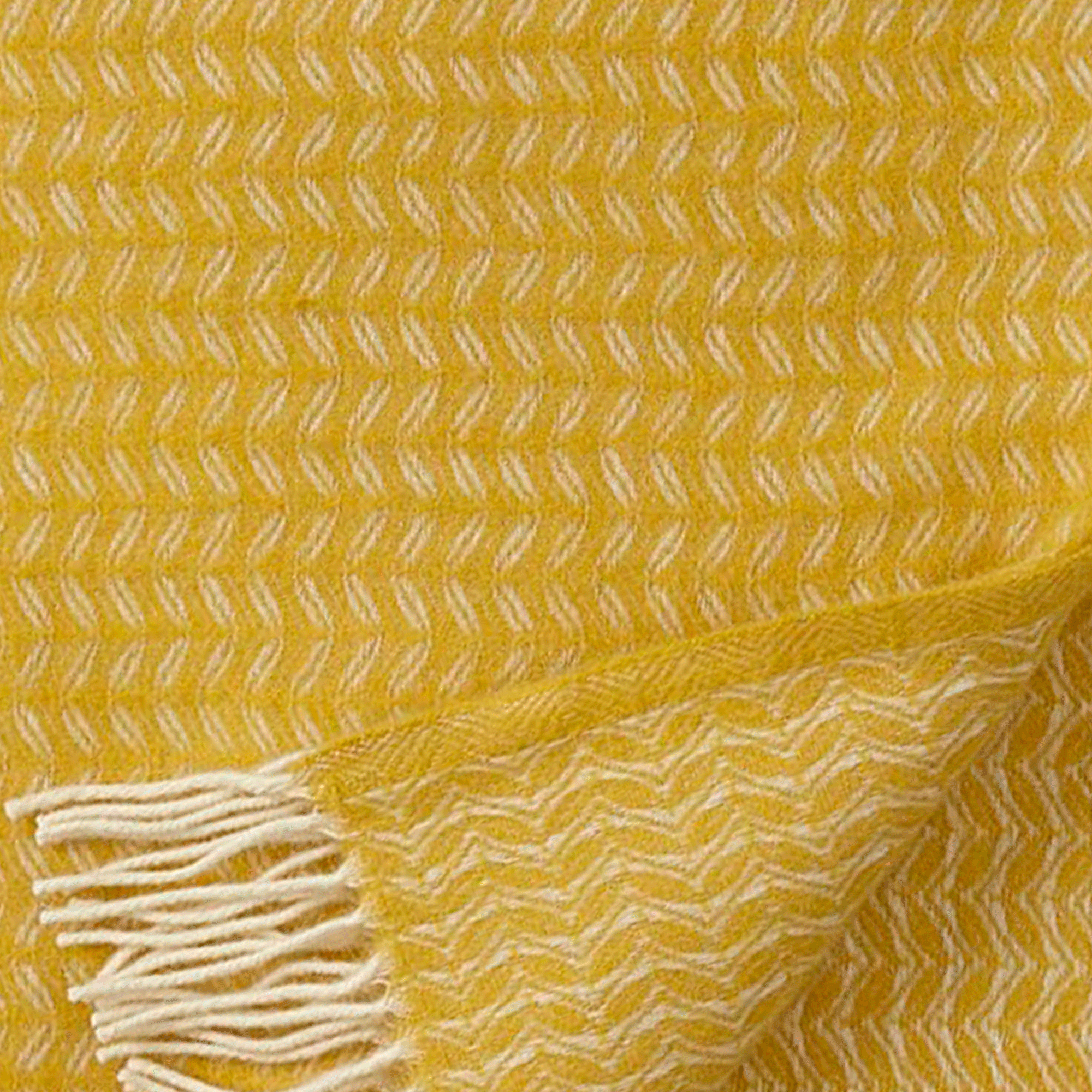 Leaf Yellow 130x200cm Merino & Lambs Wool Throw