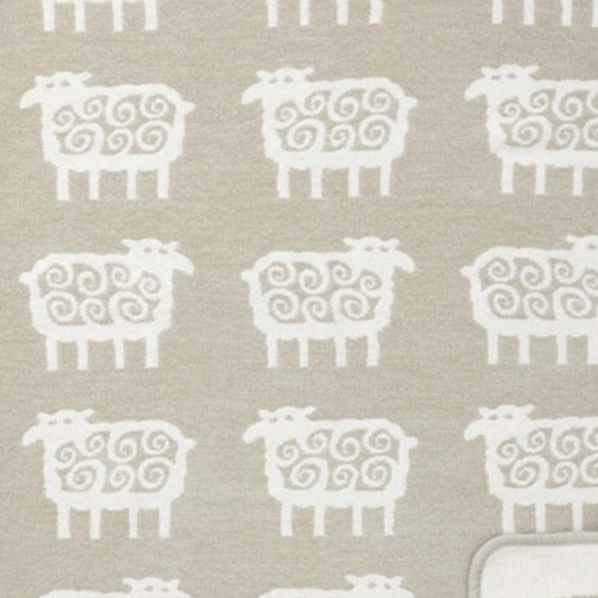 Sheep Beige 70x90cm Organic Cotton Chenille Blanket