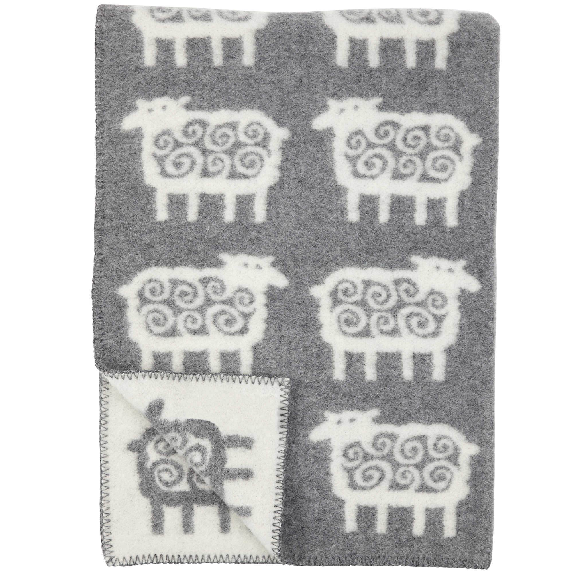 Sheep Kids Grey 90x130cm Eco Lambswool Blanket