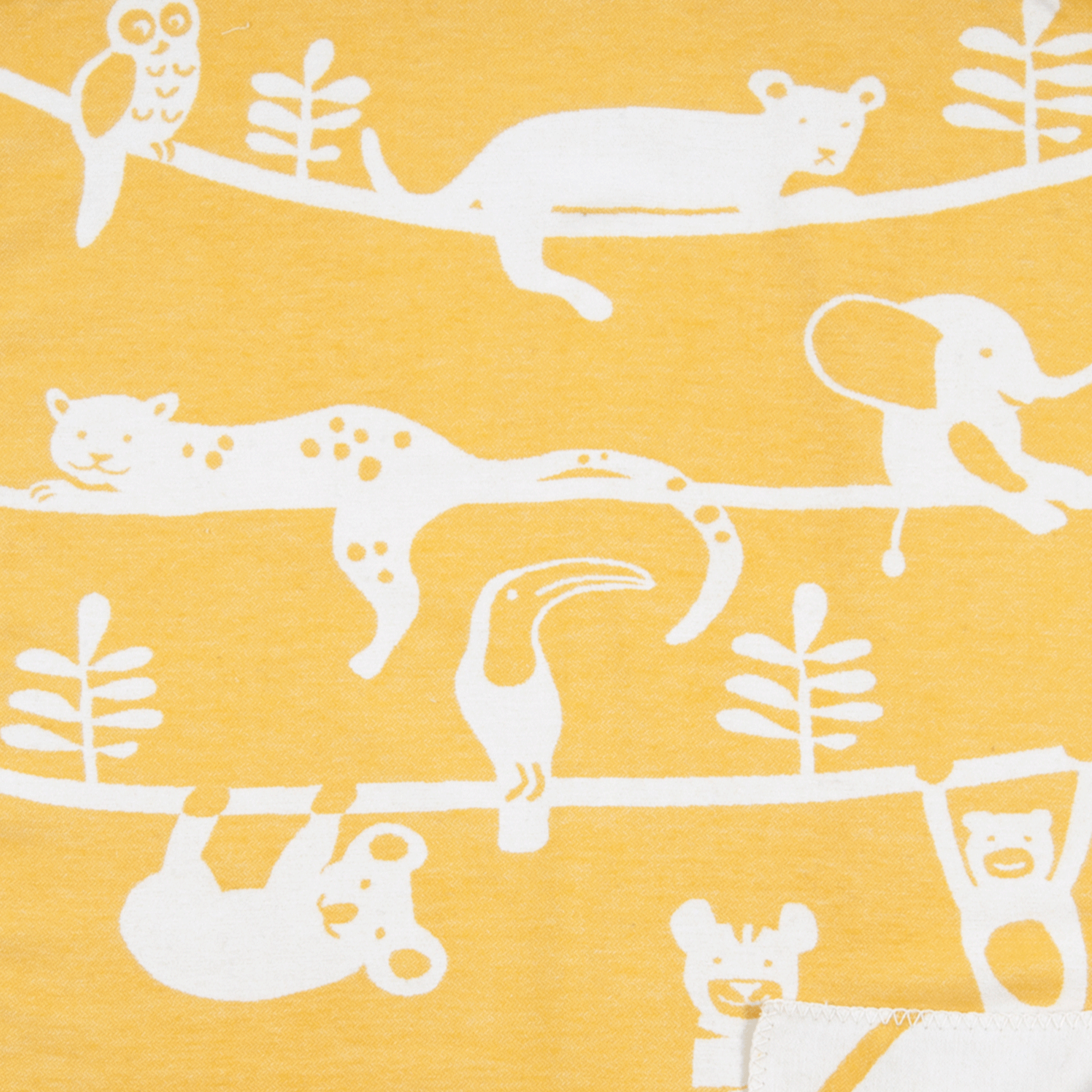 Siesta Yellow 70x90cm Organic Brushed Cotton Blanket