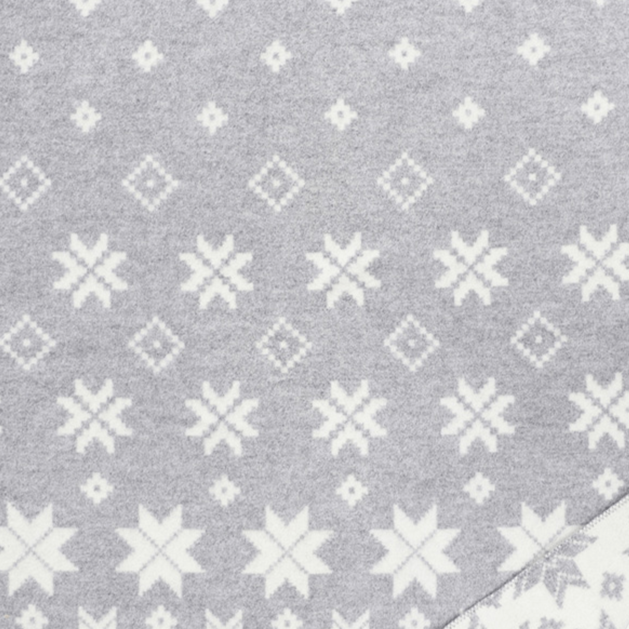 Snowfall Grey 130x180cm Woven Lambswool Blanket