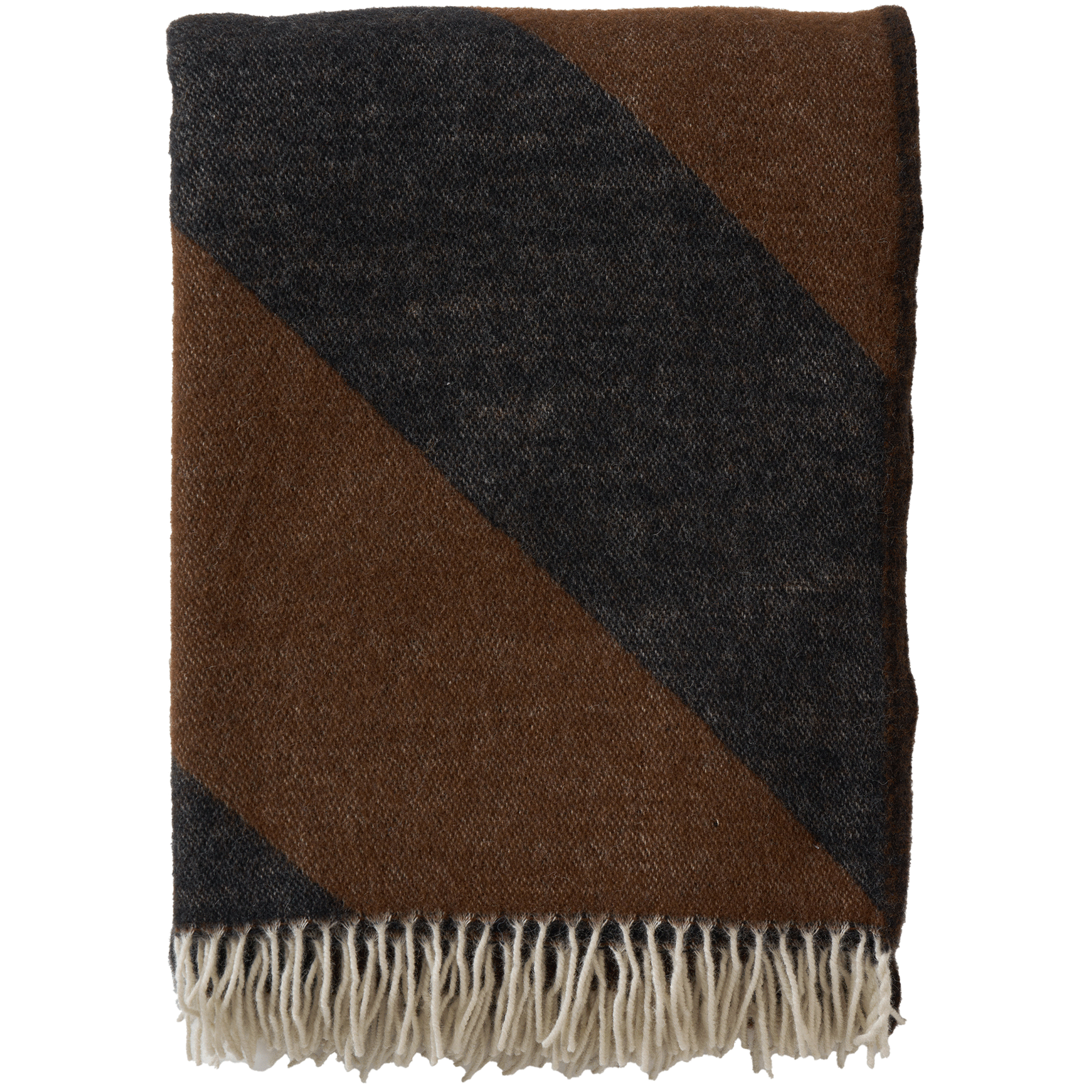 Angle Cocoa 130x200cm Recycled Merino Wool Throw