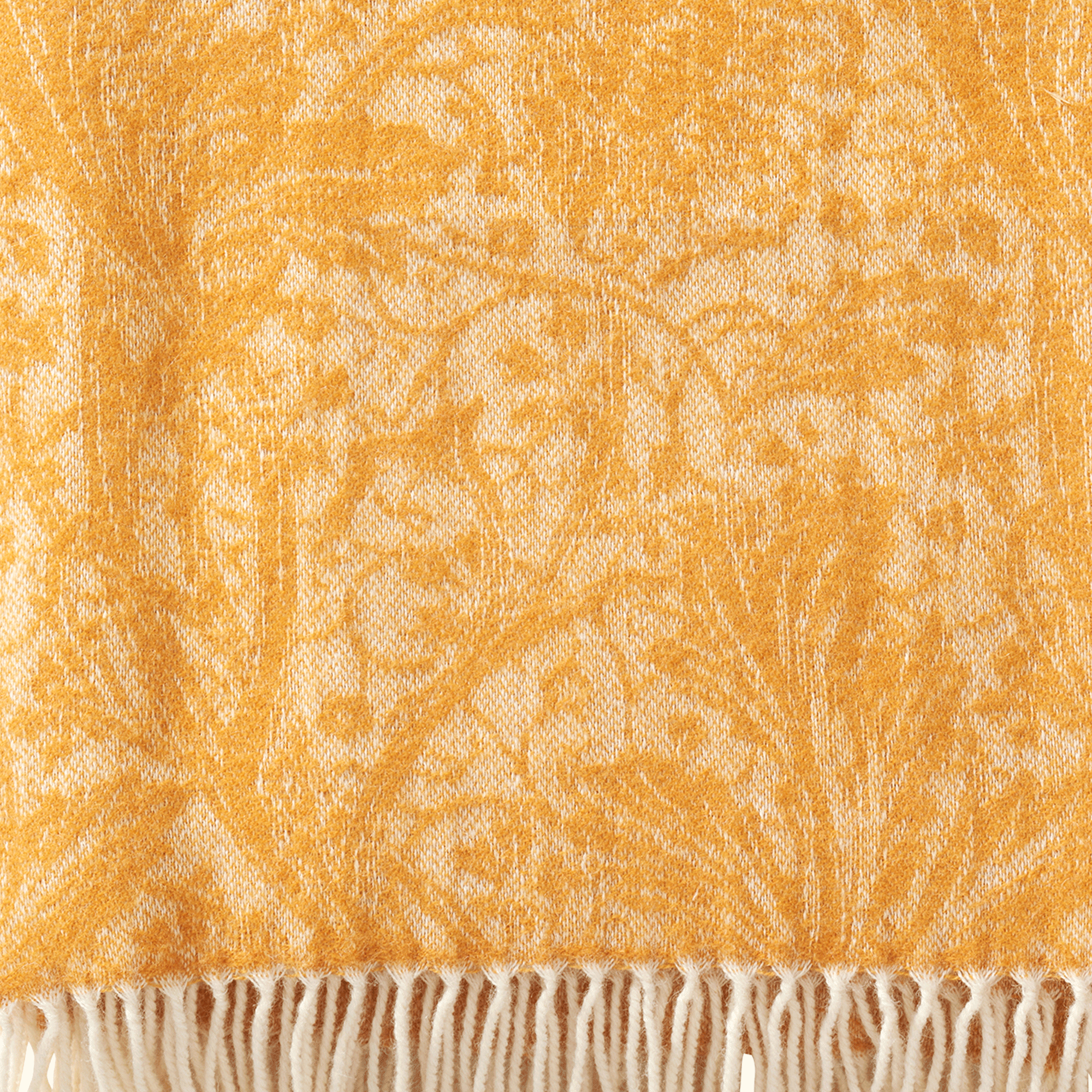 Arcadia Mustard 130x180cm Cashmere & Merino Throw