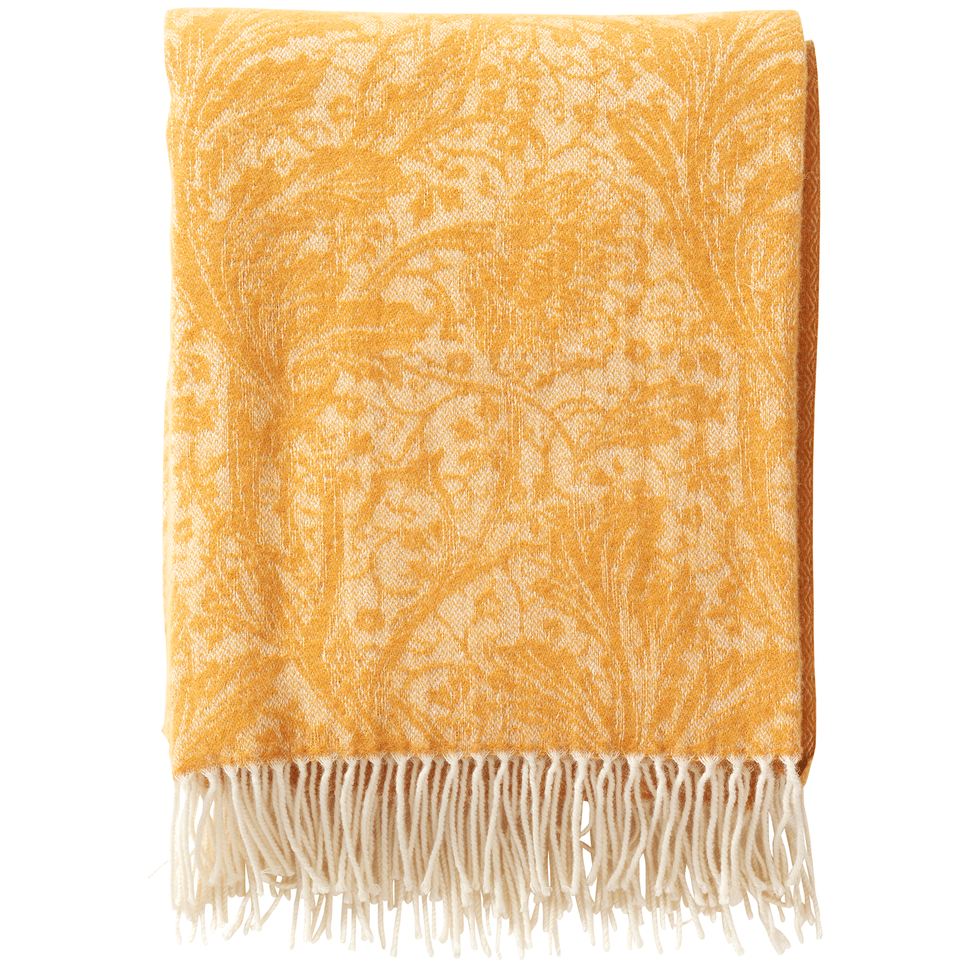 Arcadia Mustard 130x180cm Cashmere & Merino Throw