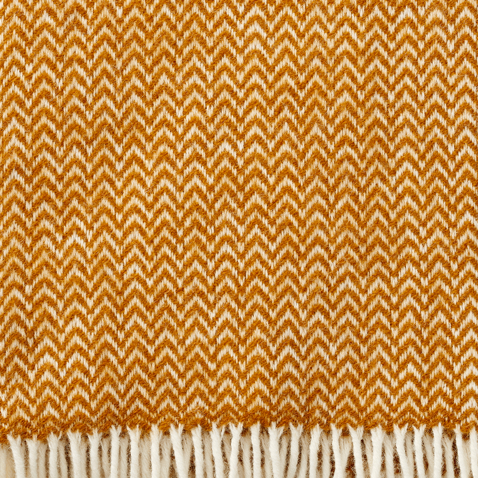 Chevron Caramel 130x200cm Eco Lambswool Throw