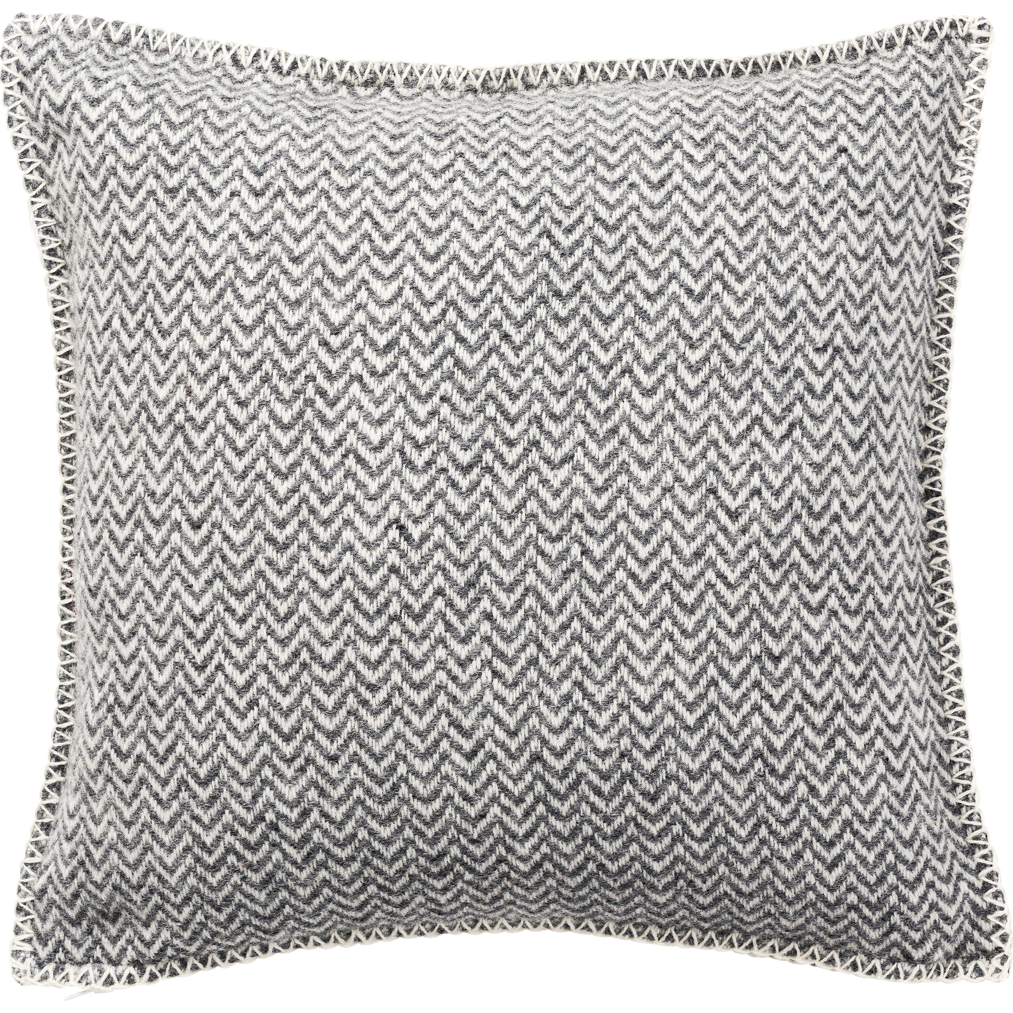 Chevron Grey 45x45cm Lambswool Cushion Cover