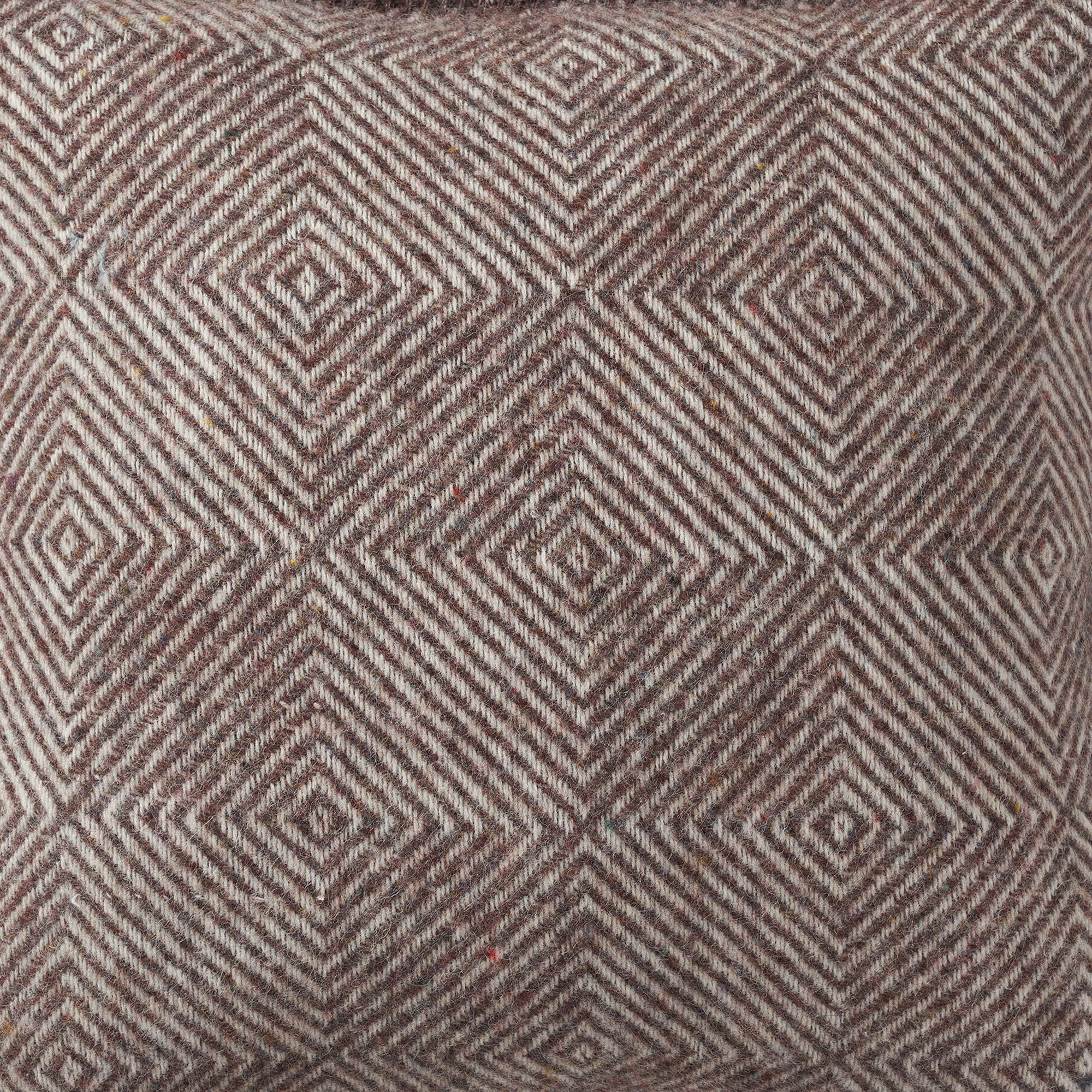 Gooseye Brown 45x45cm Recycled Lambswool Cushion Cover