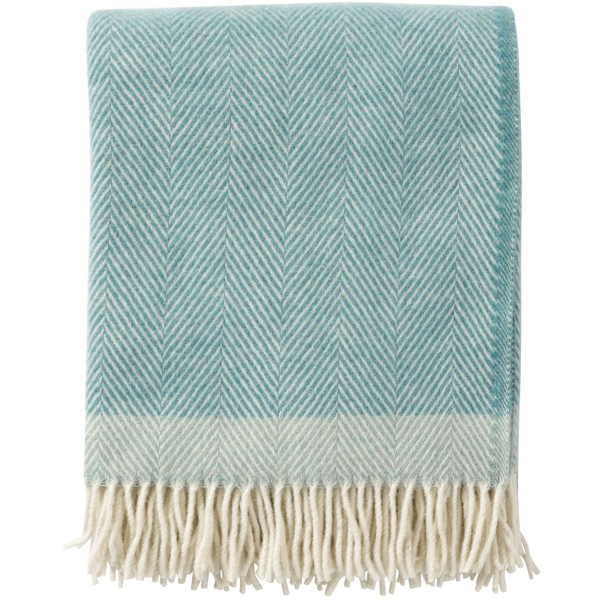 Hope Aqua 130x180cm Recycled Merino & New Merino Wool Throw