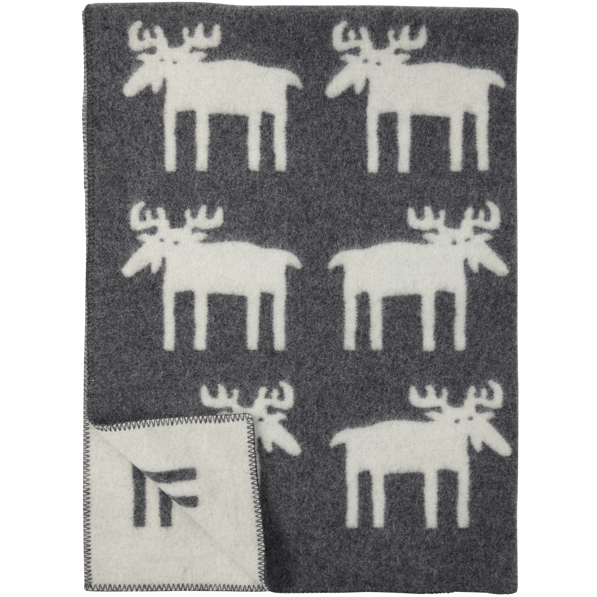 Moose Grey 130x180cm Lambswool Blanket