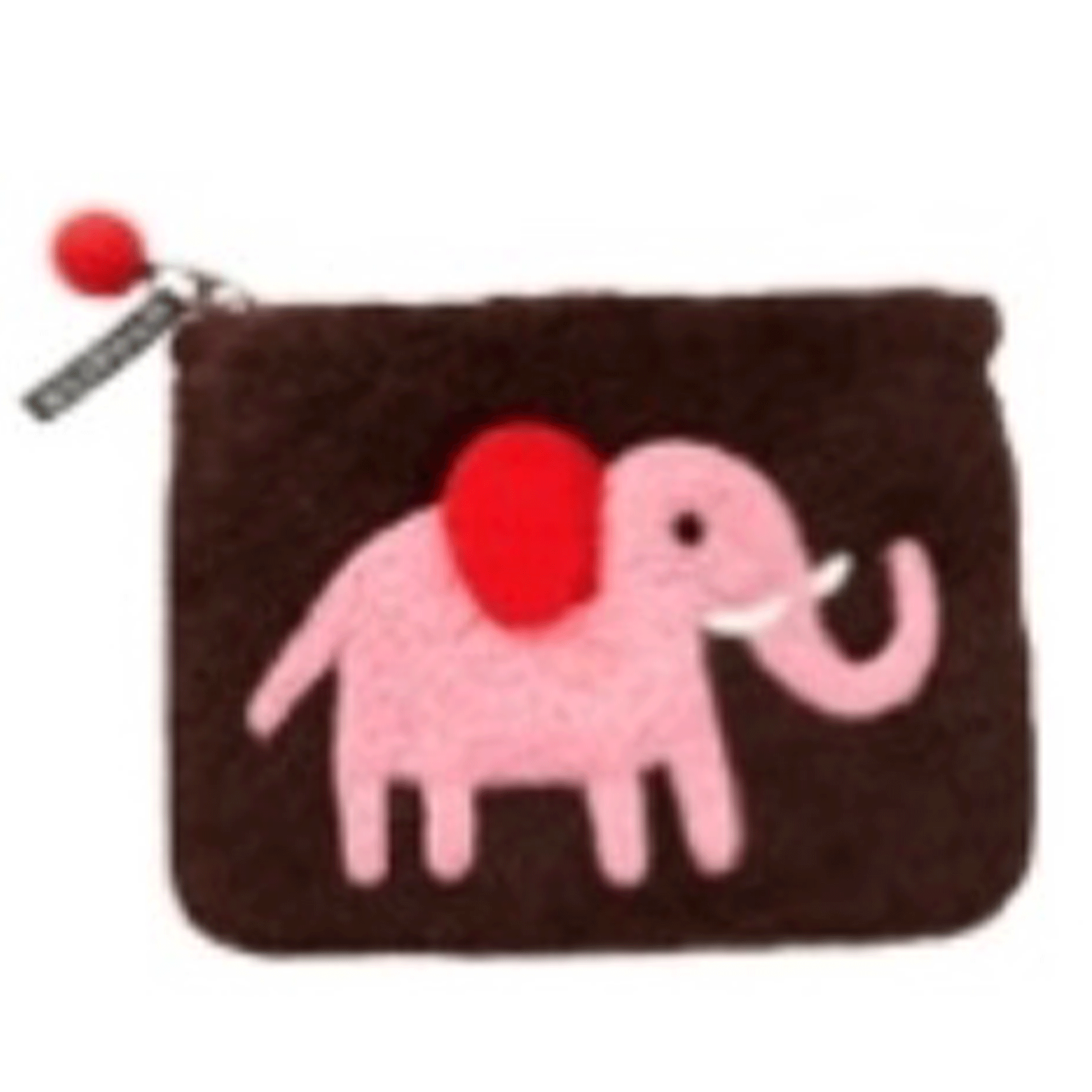 Felt Purse Elephant Pink