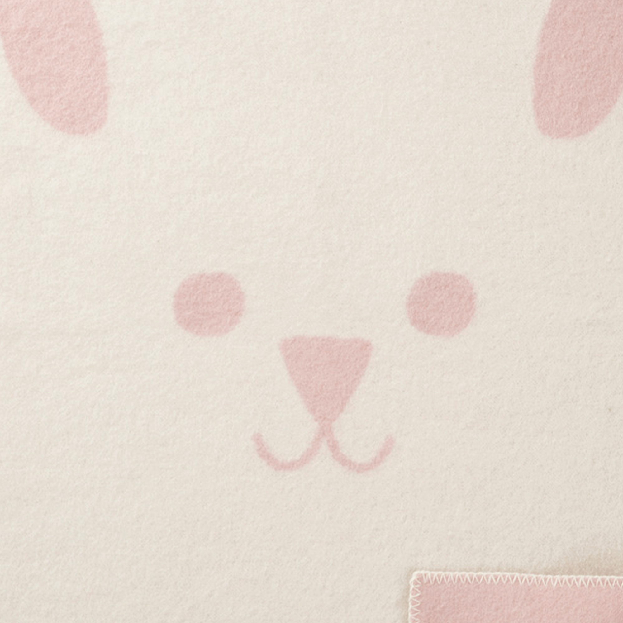 Rabbit Face White 65x90cm Eco Lambswool Blanket