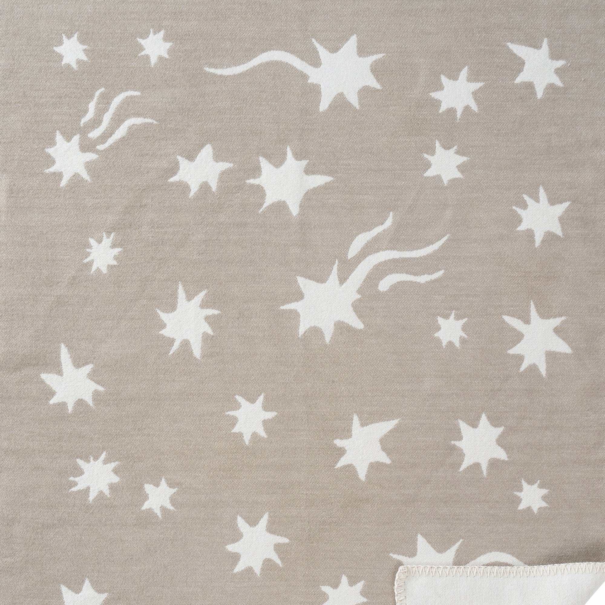 Shooting Star Pebble Grey 70x90cm Organic Brushed Cotton Blanket