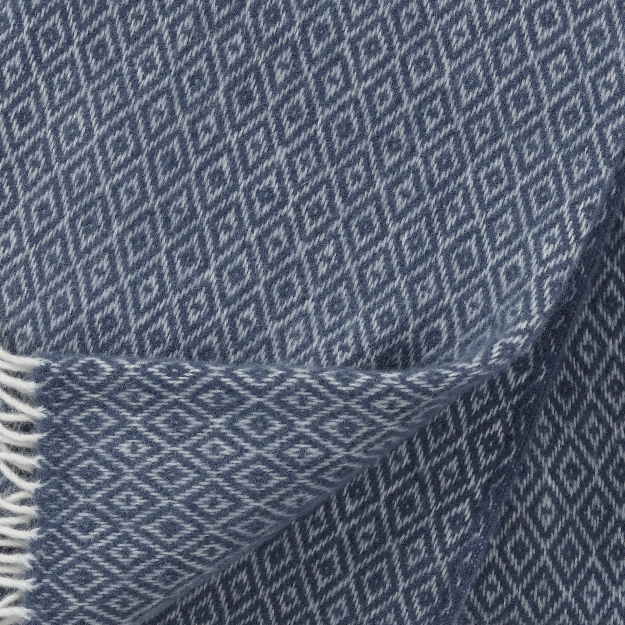 Stella Smokey Blue 130x200cm Lambswool Throw