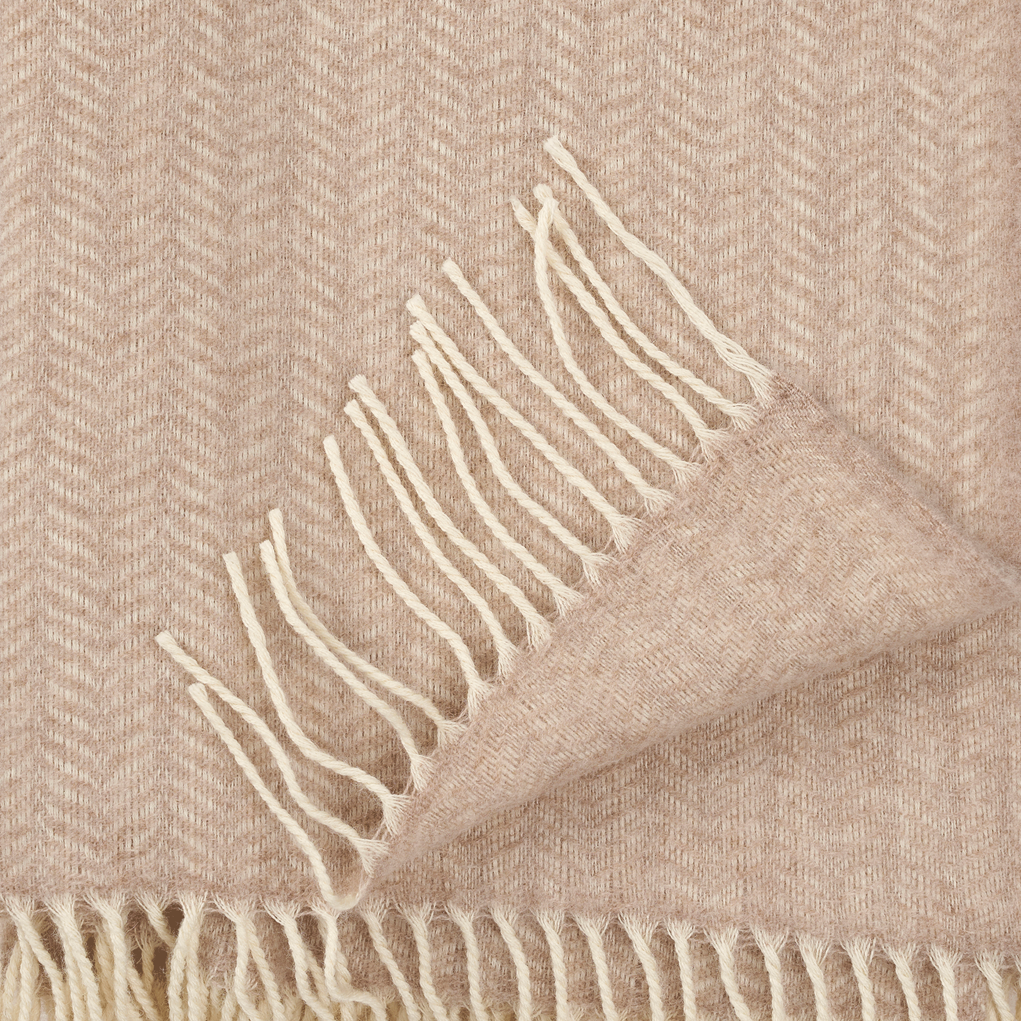 Tippy Beige Melange 130x180cm Cashmere & Merino Wool Throw