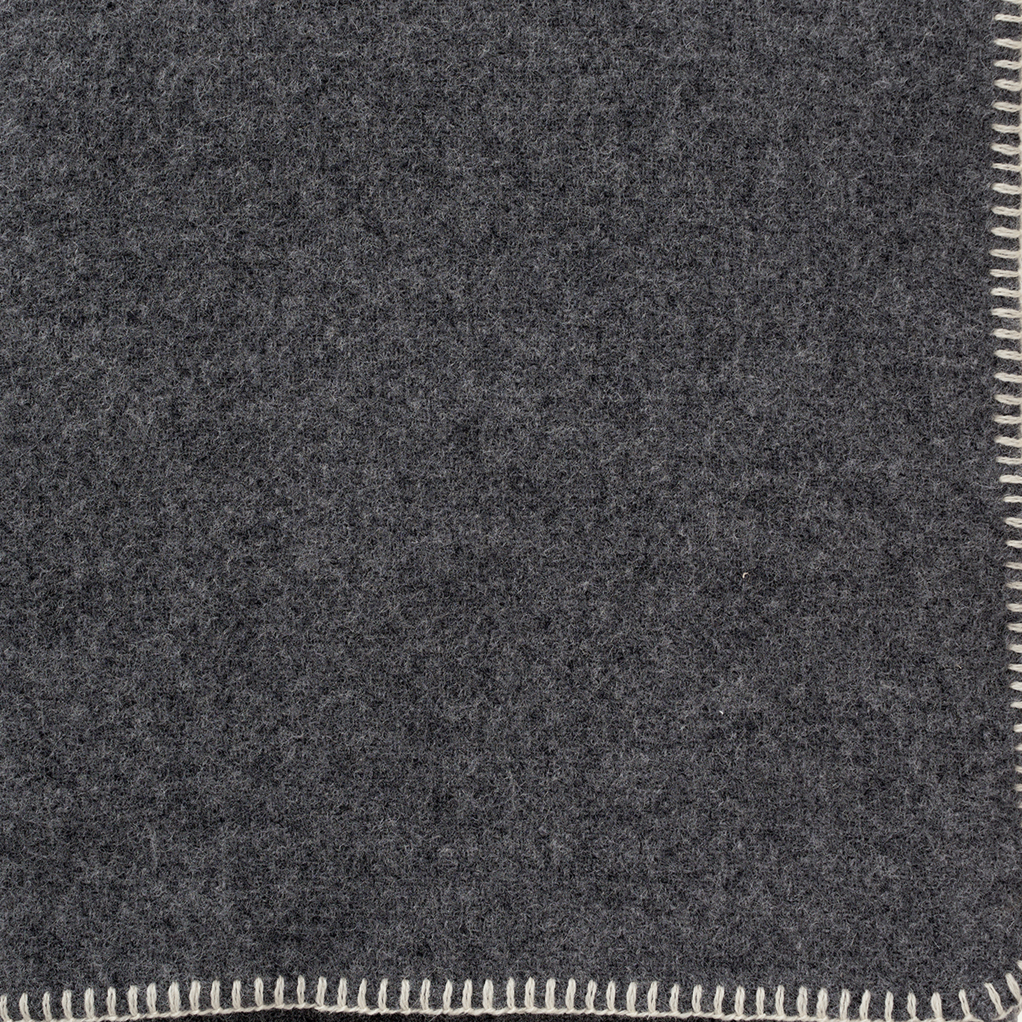 Uno Grey Melange 130x200cm Brushed RWS Lambswool Throw