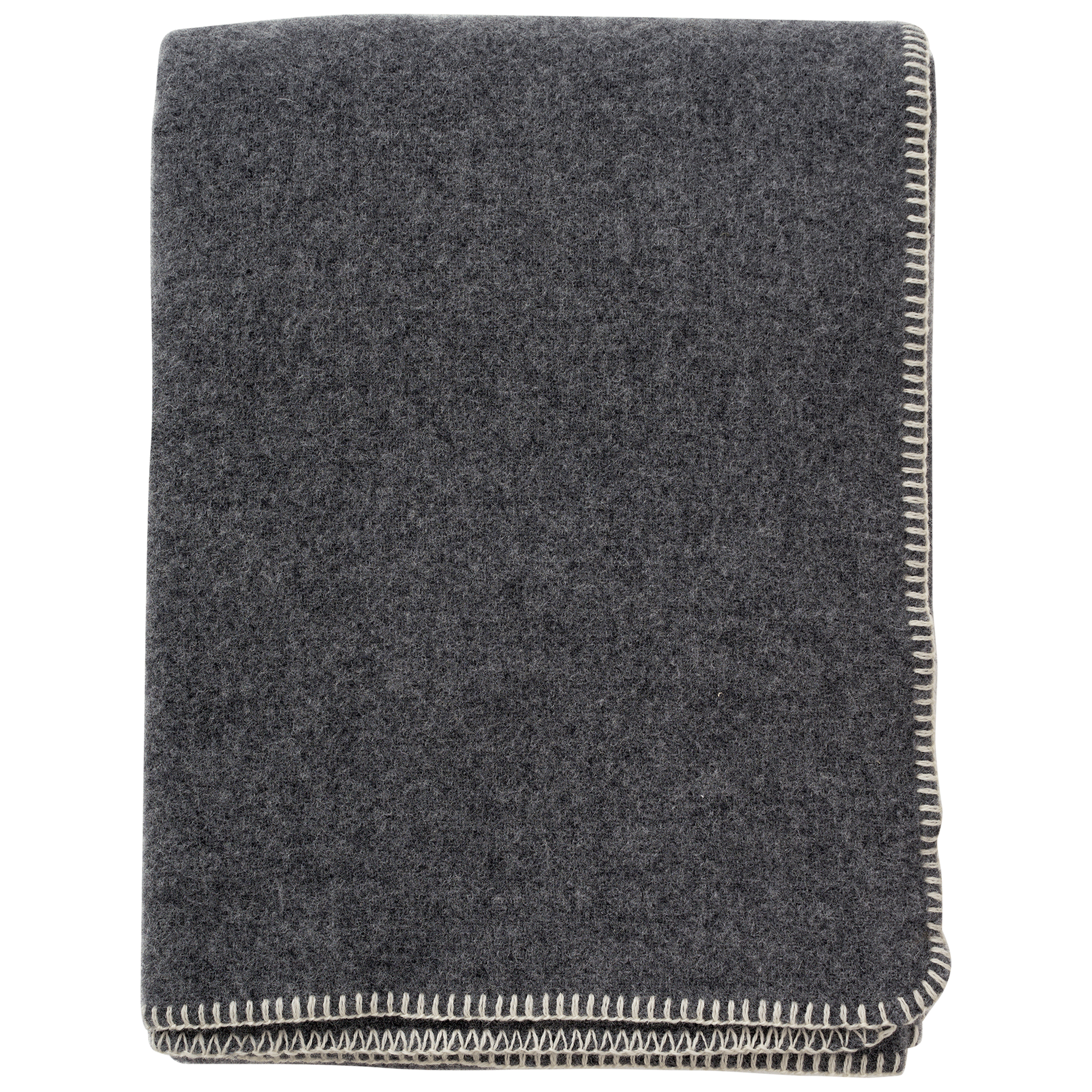 Uno Grey Melange 130x200cm Brushed RWS Lambswool Throw