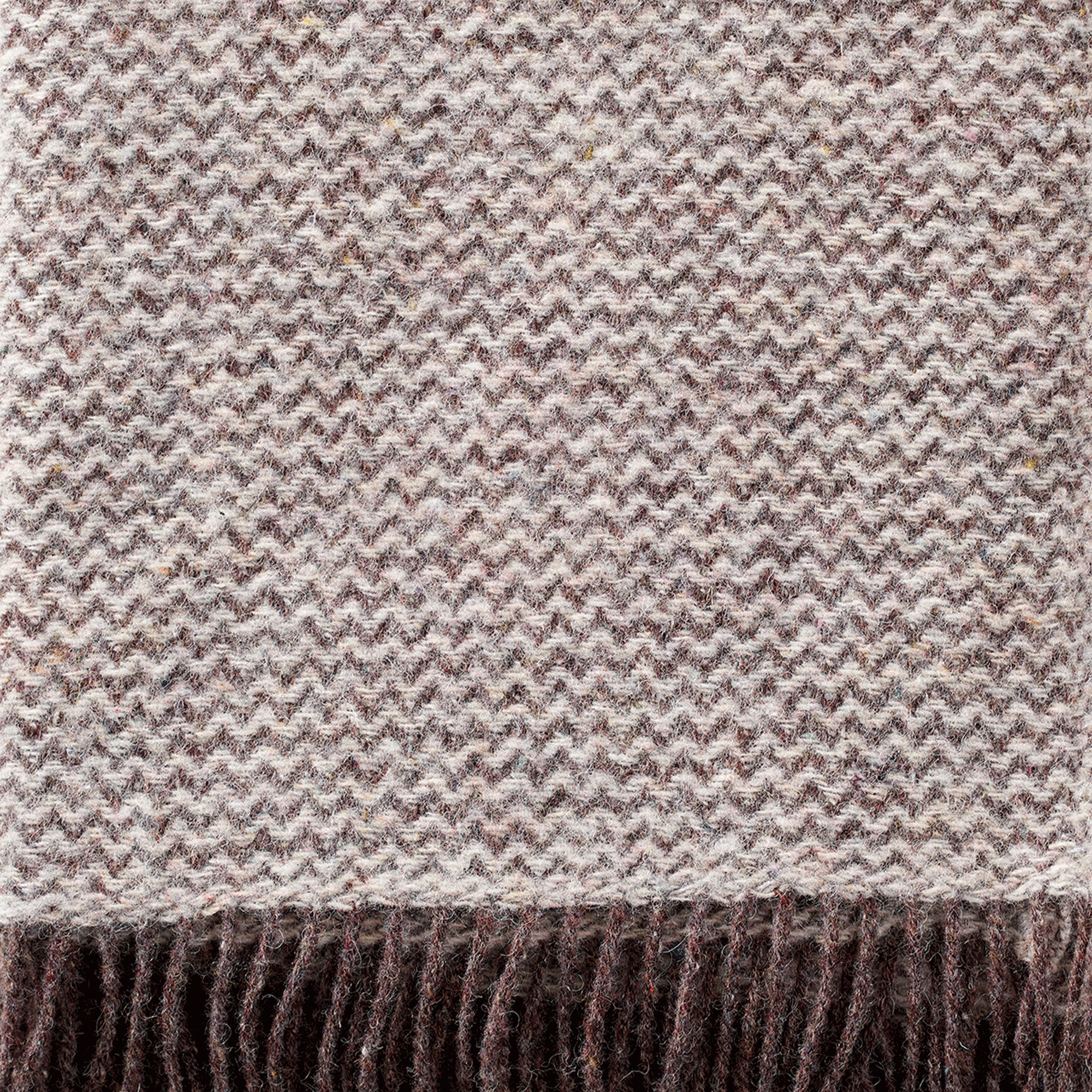 Wave Natural Brown 130x200cm Recycled Wool Throw