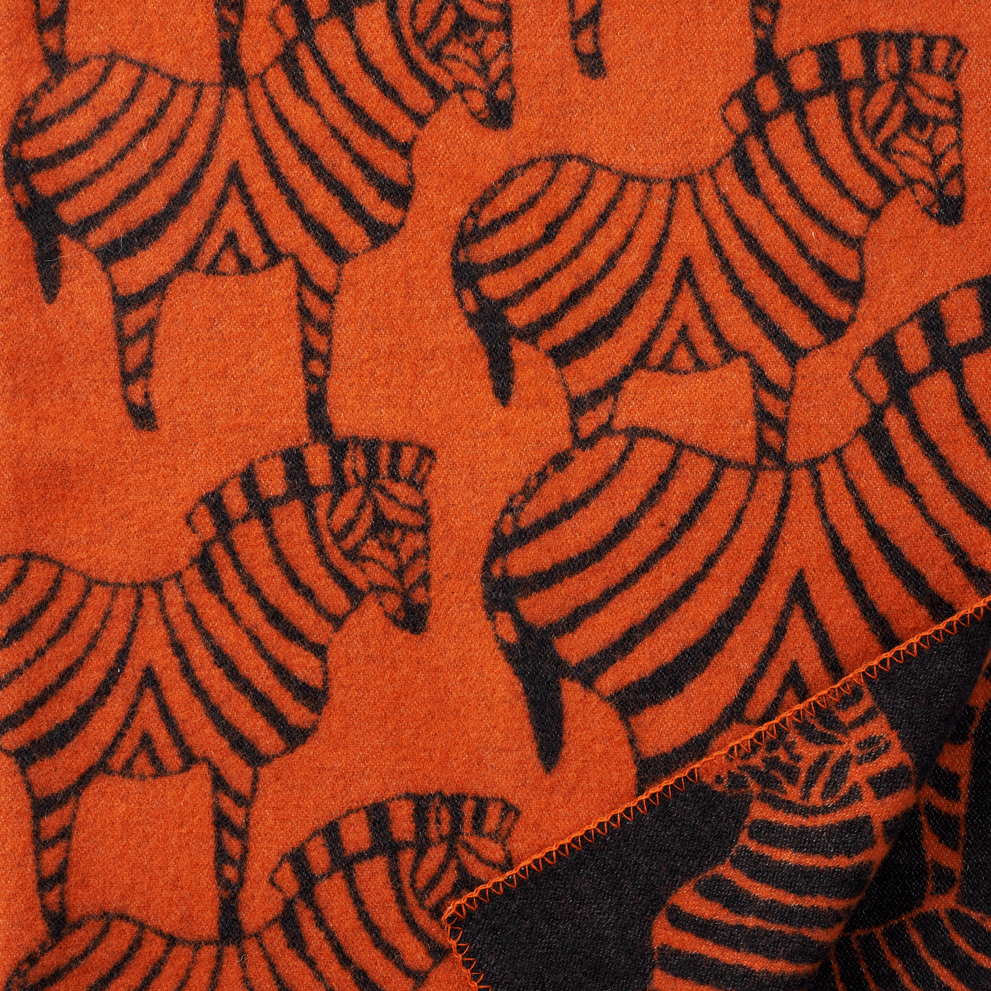 Zebra Orange 130x180cm Lambswool Blanket