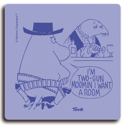 Moomin Two Gun 9x9cm Coaster