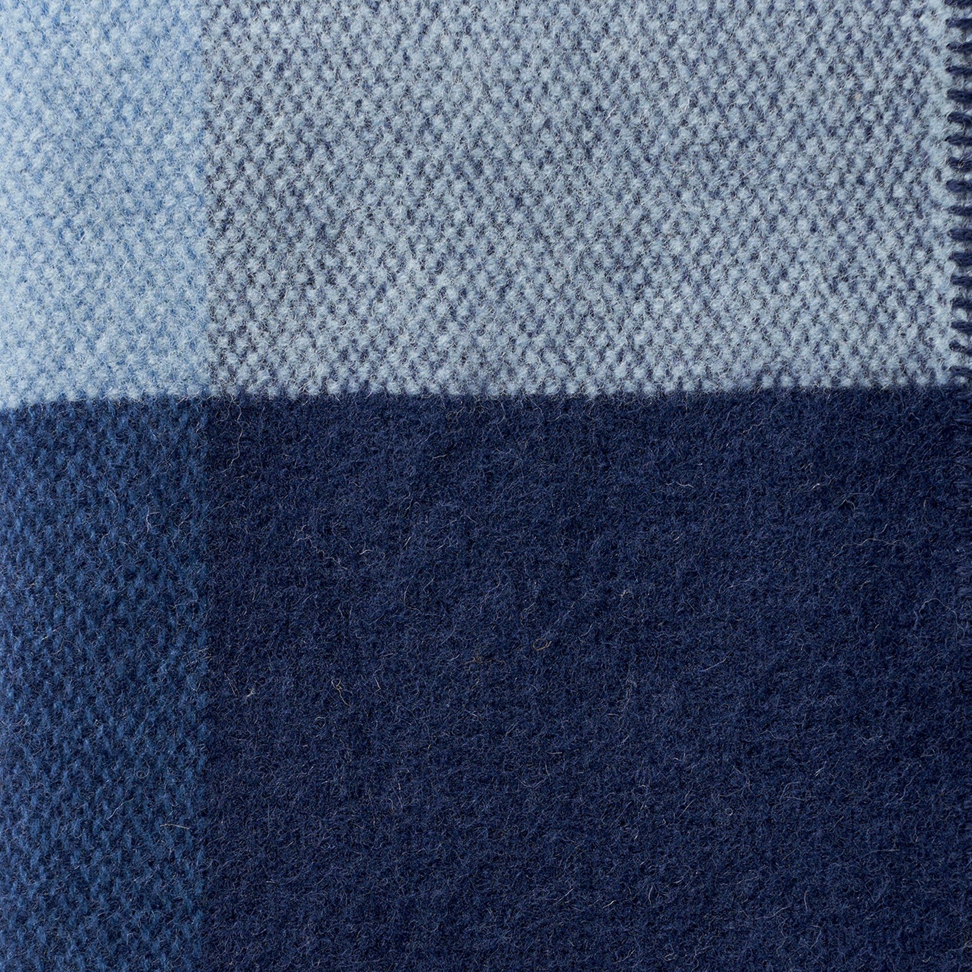 Block Blue 130x180cm Brushed Lambswool Throw