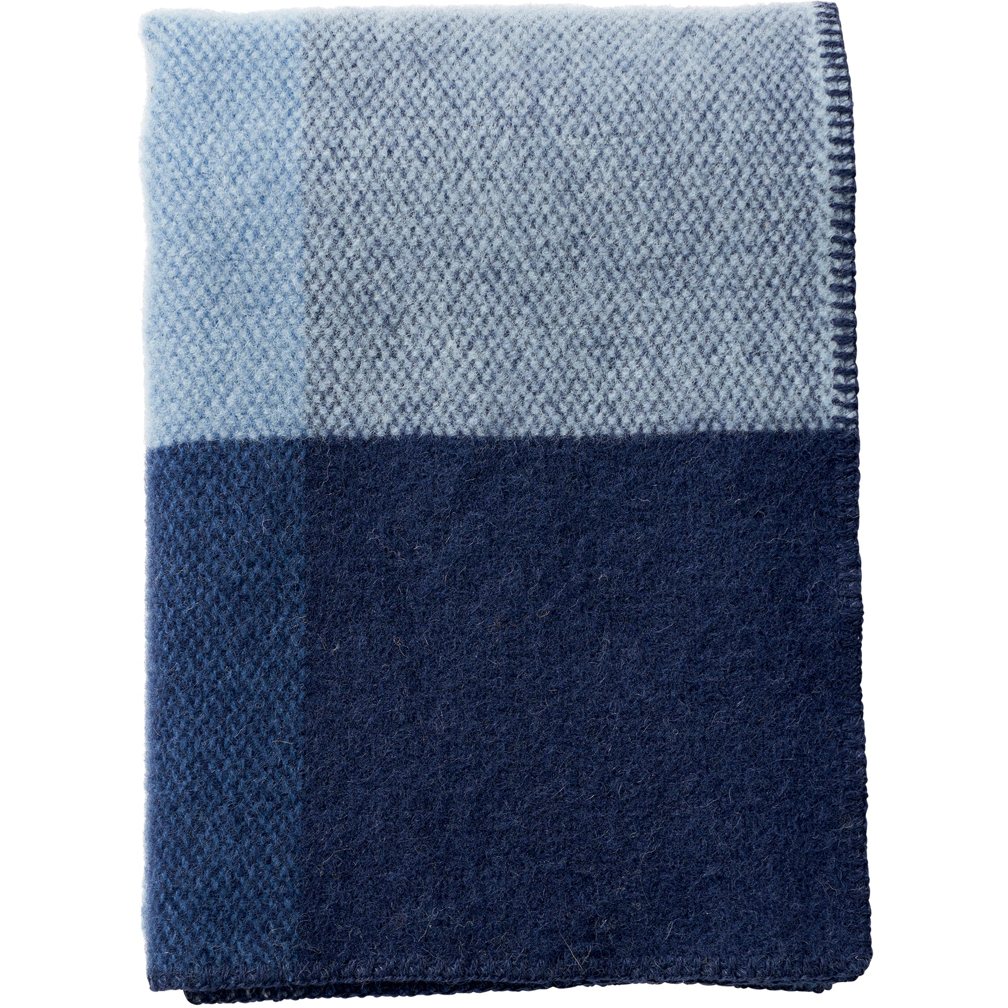 Block Blue 130x180cm Brushed Lambswool Throw