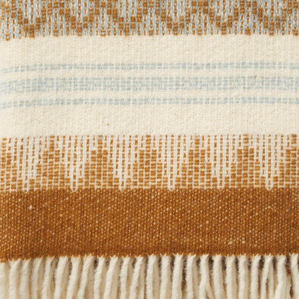 Freja Amber 130x200cm Brushed Swedish Lambswool Throw