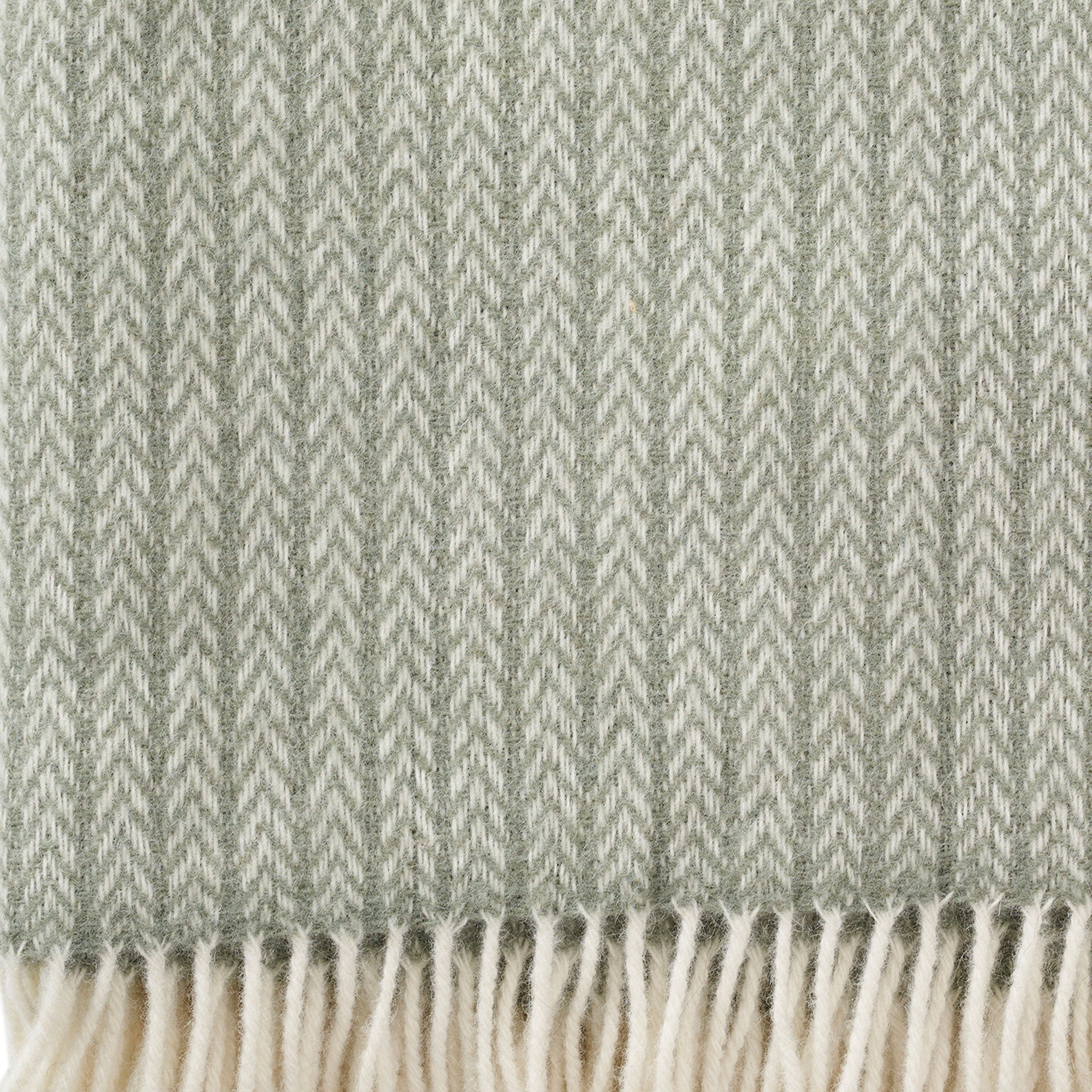 Otis Dusty Green 130x200cm Brushed RWS Lambswool Throw