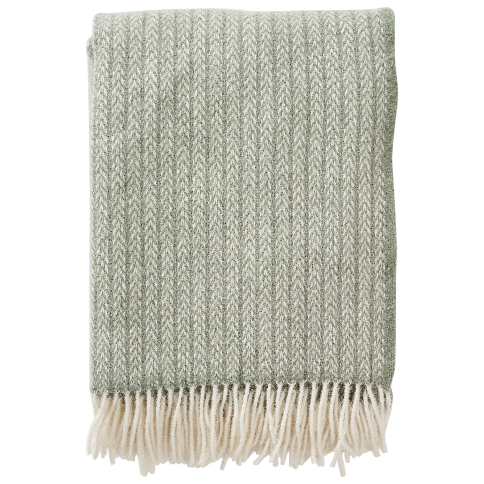 Otis Dusty Green 130x200cm Brushed RWS Lambswool Throw